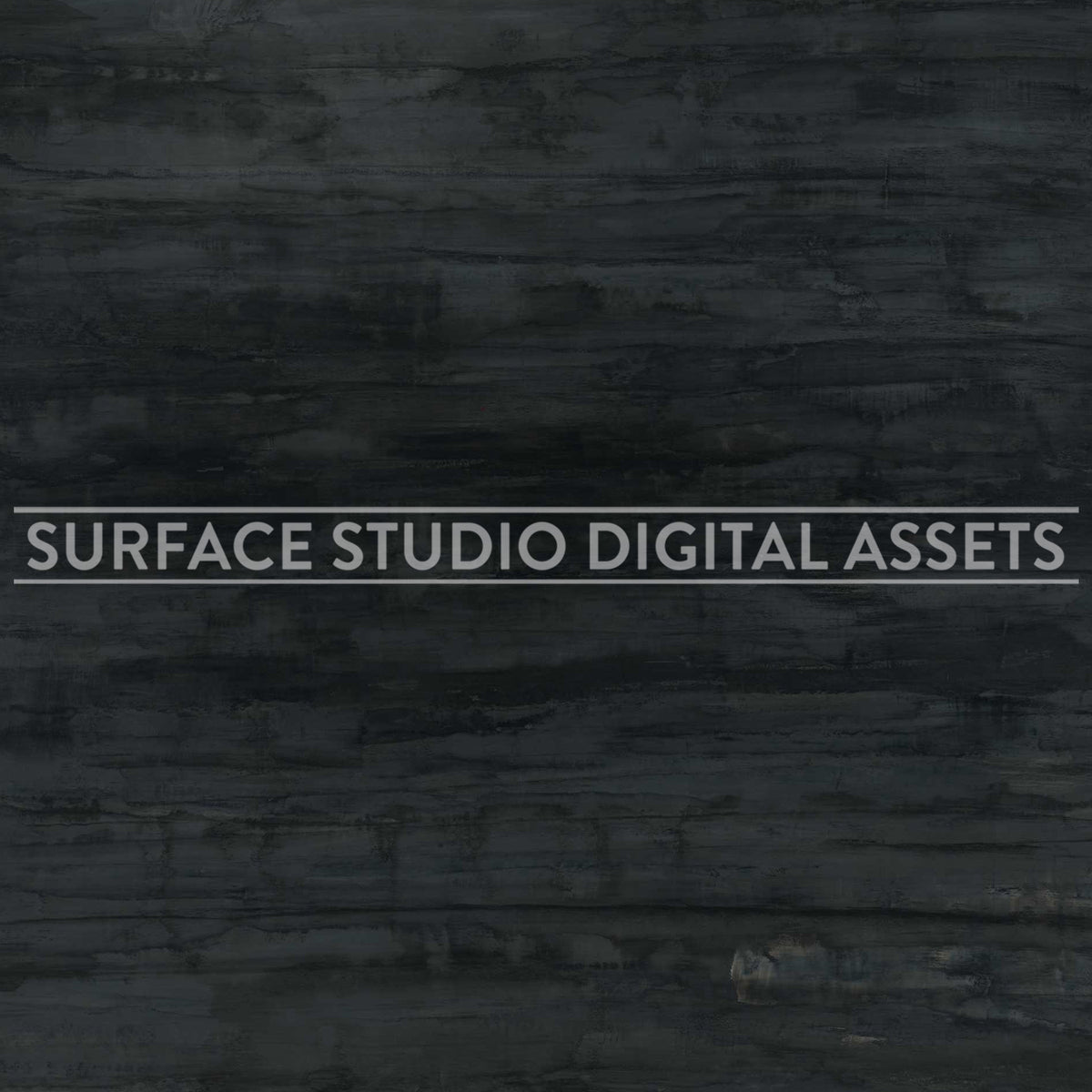 Black Grey Venetian Plaster Surface photographed directly from above. Surface background stock image with a "Surface Studio Digital Assets" watermark for commercial, e-commerce, editorial, product, beauty, food, beverage, still life photography. Hand-made plaster surface for packaging photography and brand imagery.