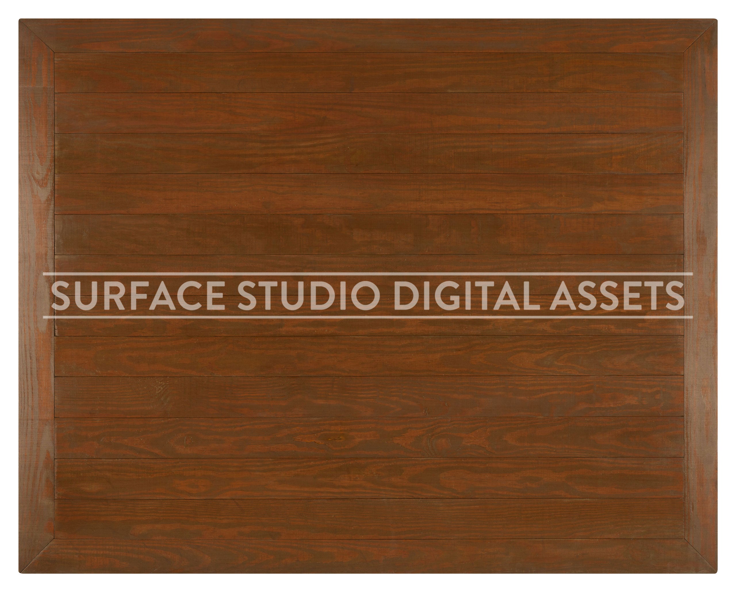 Planked Brown Pine Wood Surface background stock image with a "Surface Studio Digital Assets" watermark for commercial, e-commerce, editorial, product, beauty, food, beverage, still life photography.