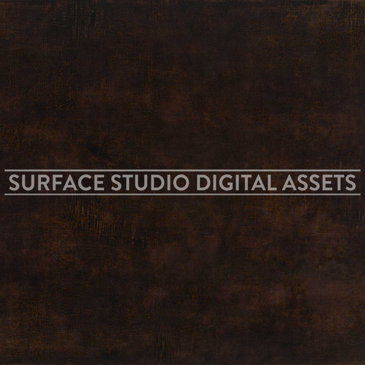 Distressed Dark Brown Antique Birch Wood Surface photographed directly from above. Surface background stock image with a "Surface Studio Digital Assets" watermark for commercial, e-commerce, editorial, product, beauty, food, beverage, still life photography. Distressed brown wood background for high-end product shoots, interior design and architectural mood board.