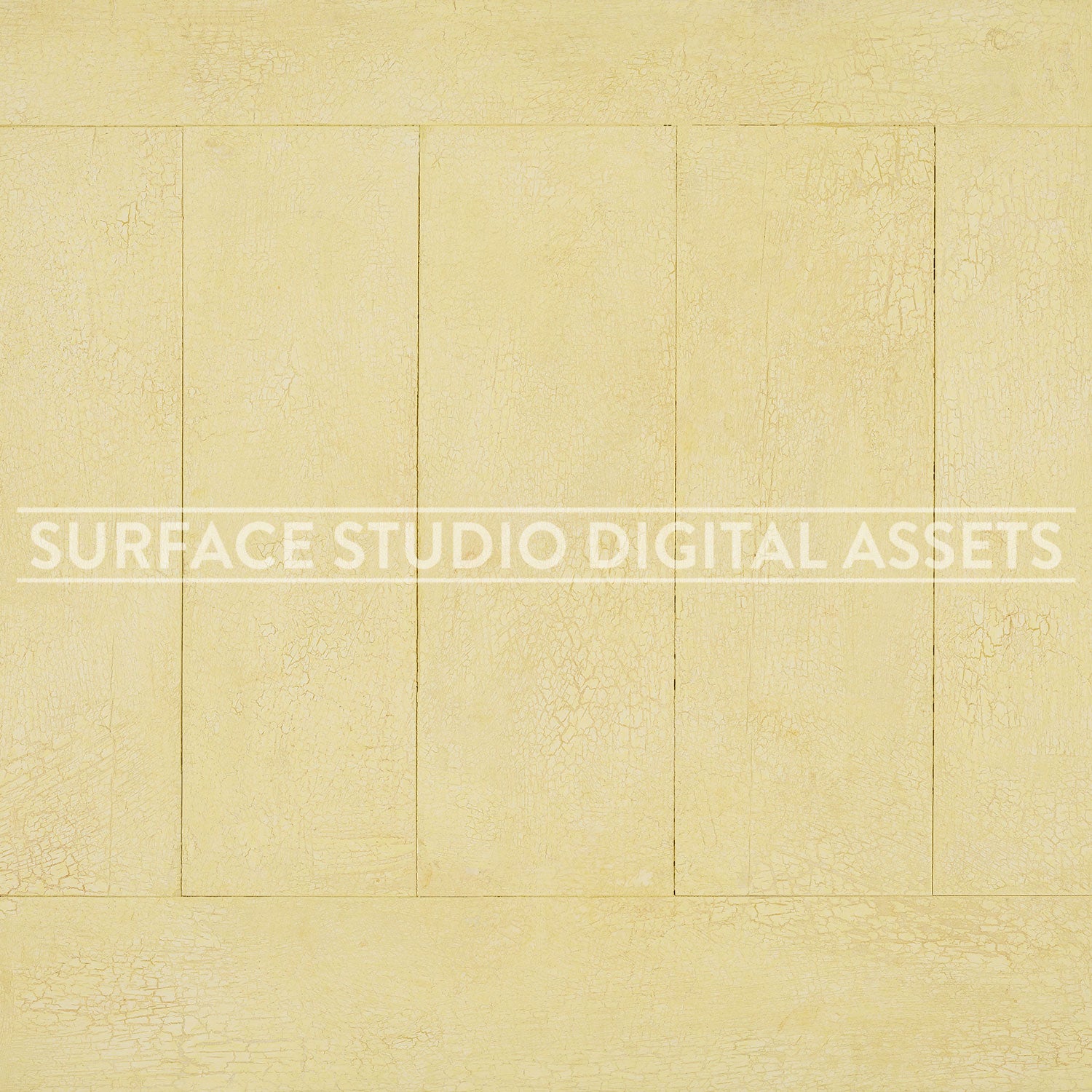 Light Yellow Crackle Planked Wood Surface background stock image with a "Surface Studio Digital Assets" watermark for commercial, e-commerce, editorial, product, beauty, food, beverage, still life photography.