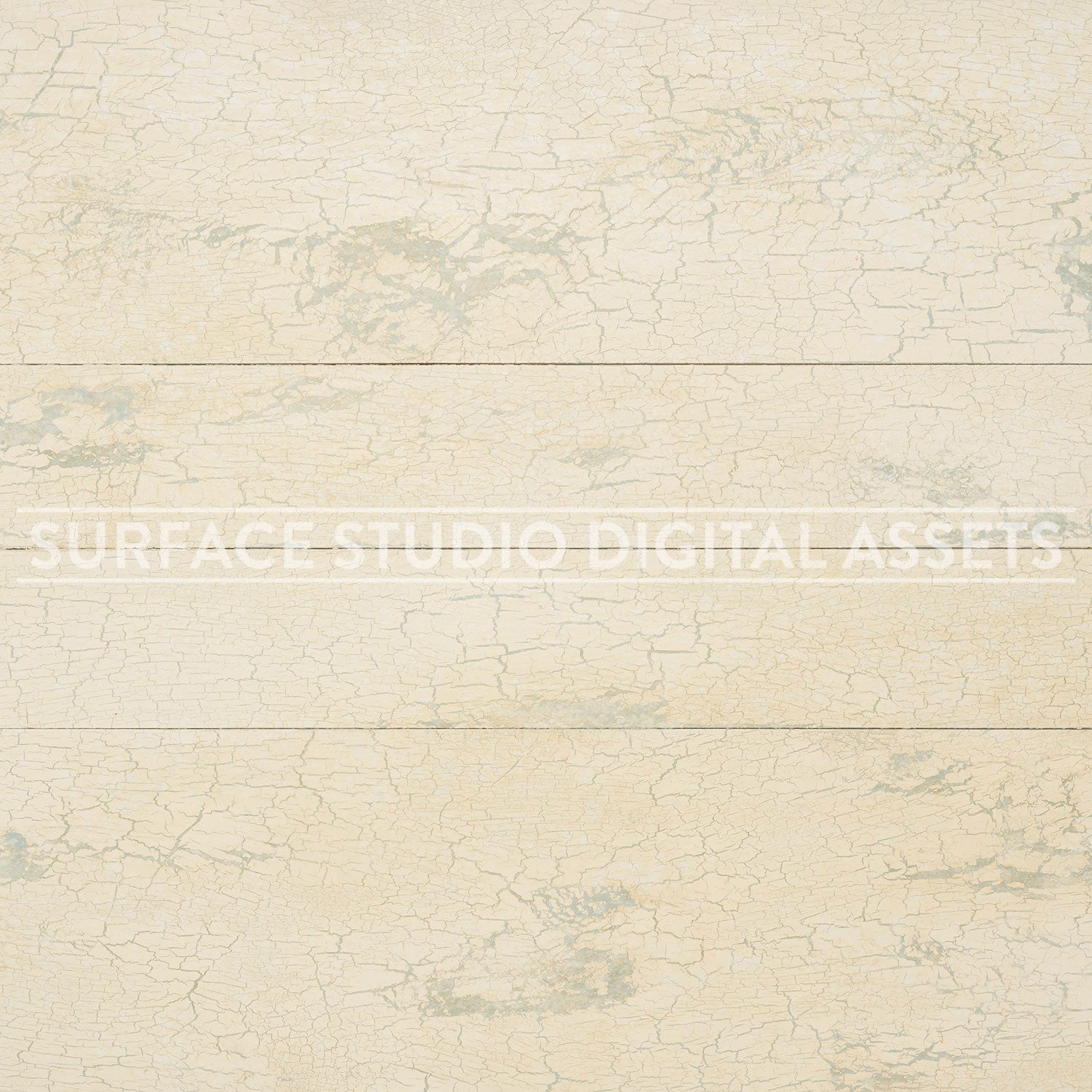 Off-White Over Blue Crackle Planked Wood Surface background stock image with a "Surface Studio Digital Assets" watermark for commercial, e-commerce, editorial, product, beauty, food, beverage, still life photography.