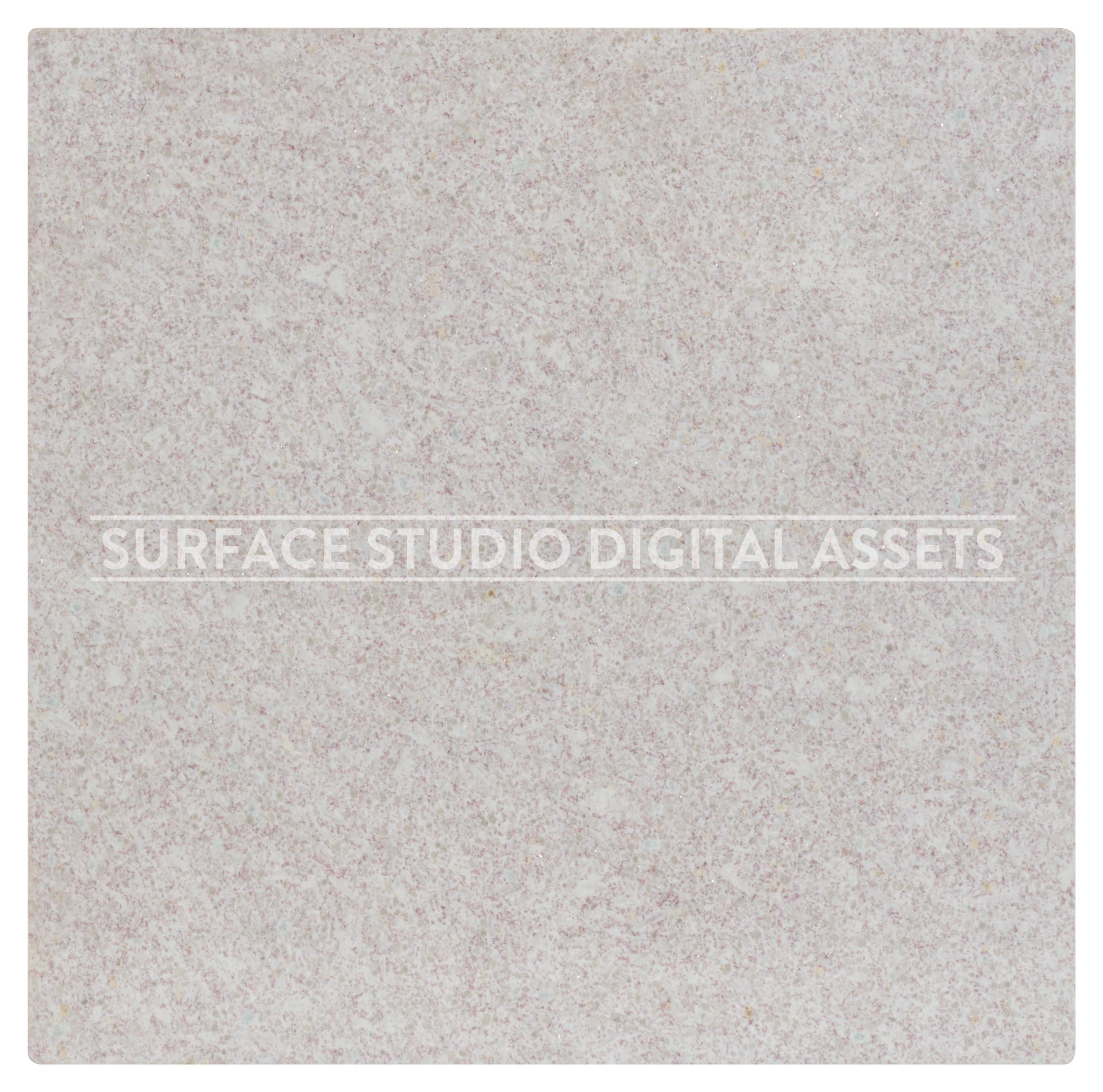 White Amethyst Pearl Granite Polished Surface photographed directly from above including edges