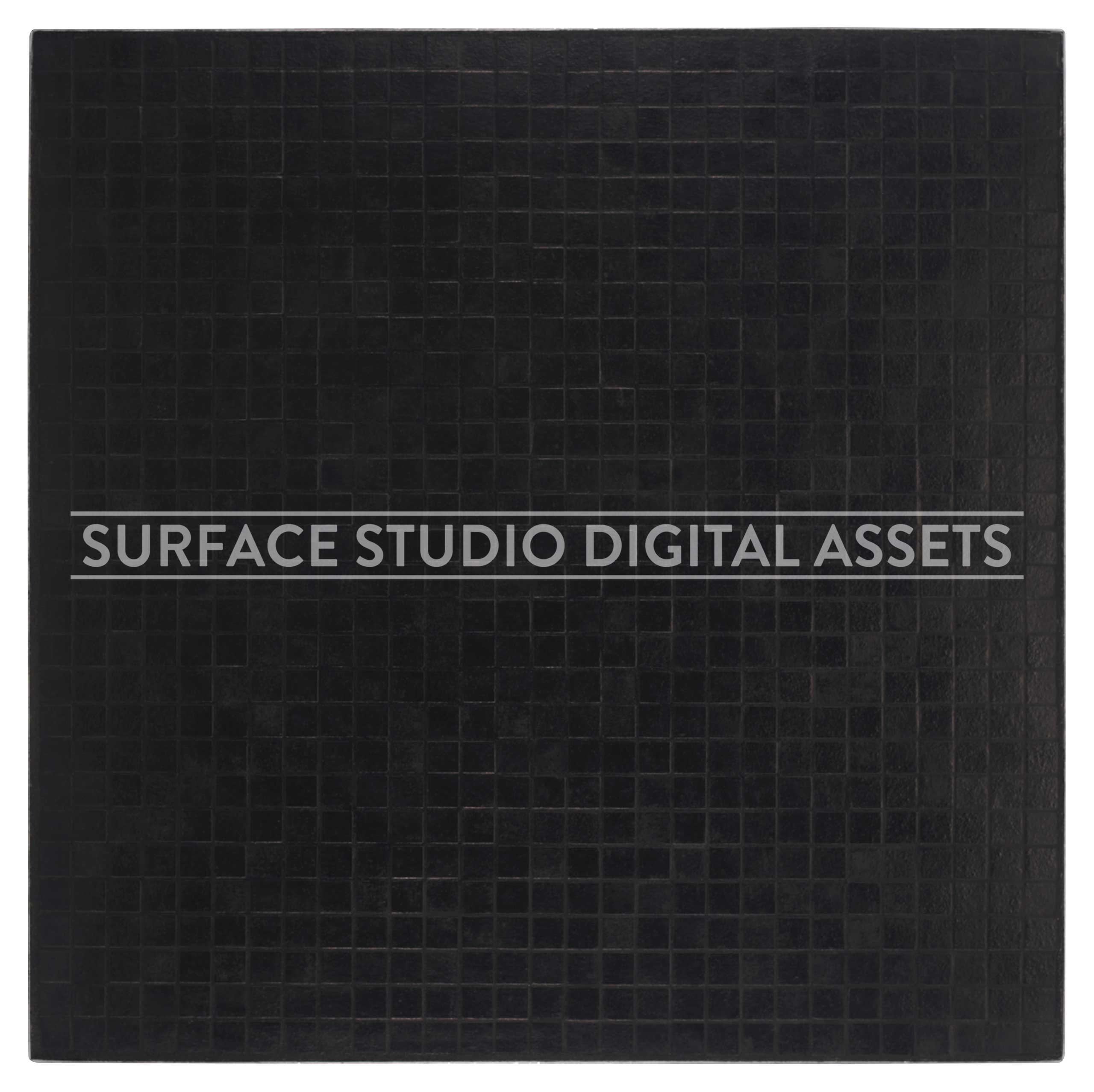 Black Mosaic Tile Surface photographed directly from above including edges