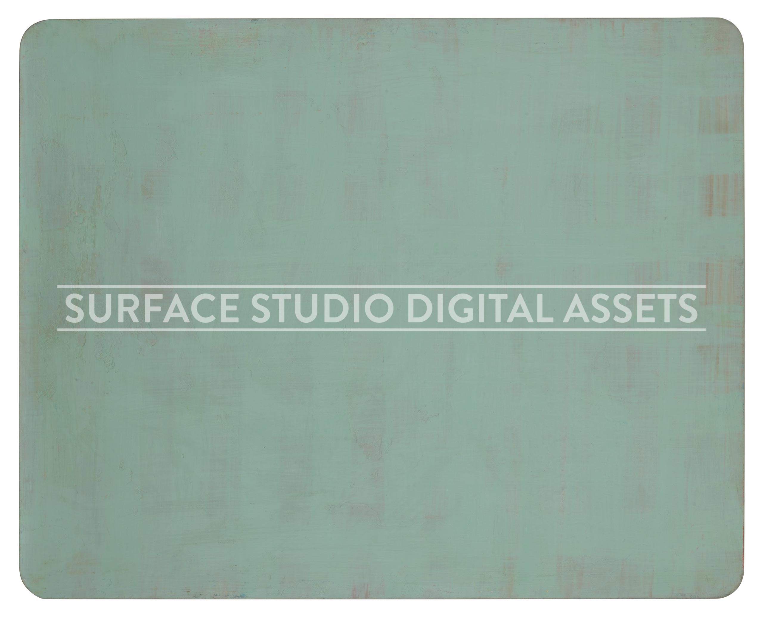 Green-Blue Faint Plaid Plaster Surface photographed directly from above including edges