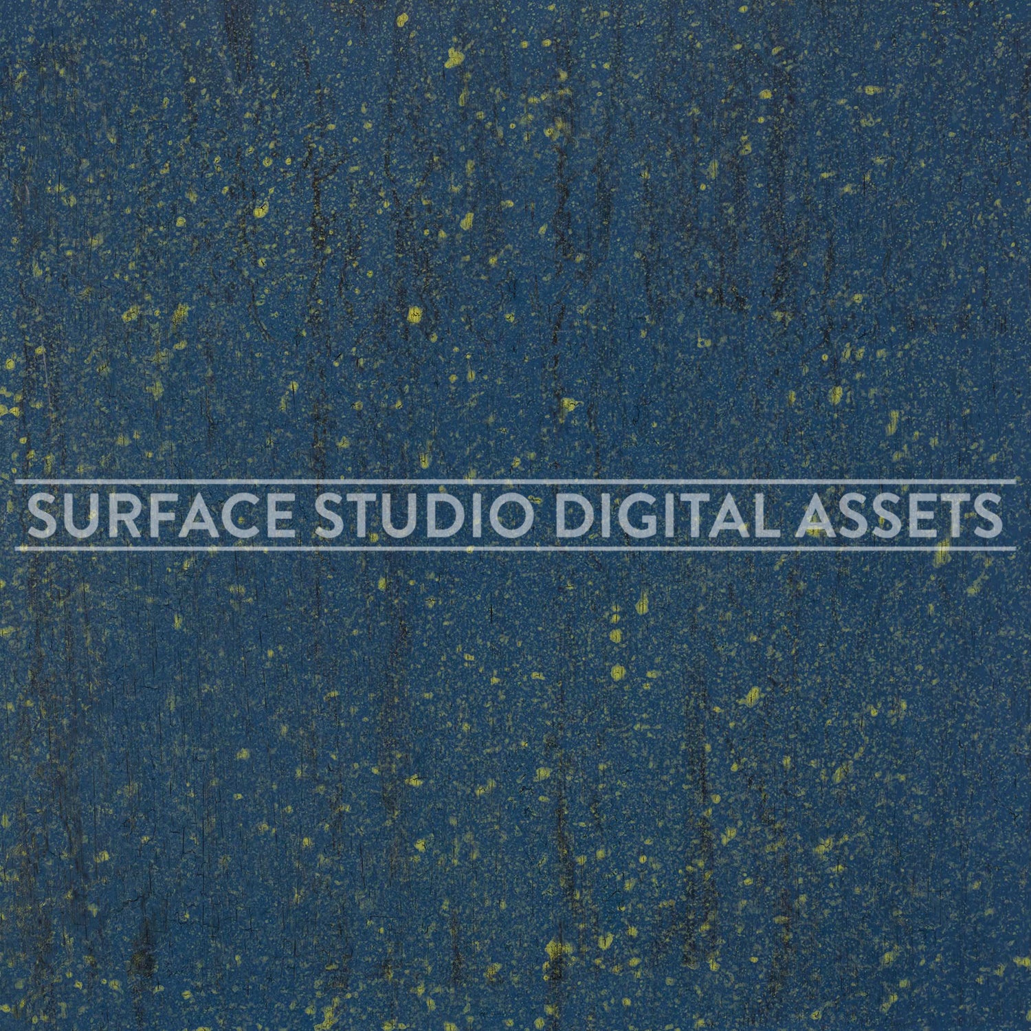 Yellow Flecked Blue Plaster Surface photographed directly from above