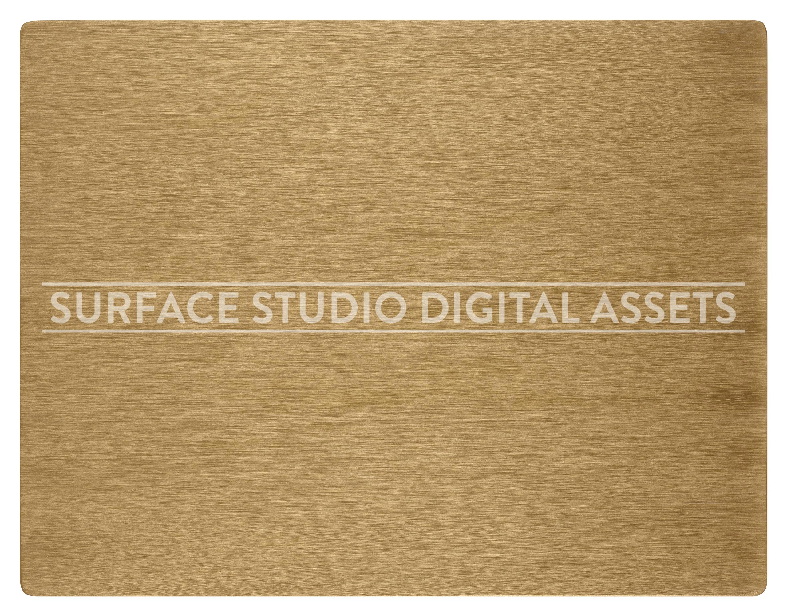 Brushed Gold Acrylic Surface photographed directly from above including edges