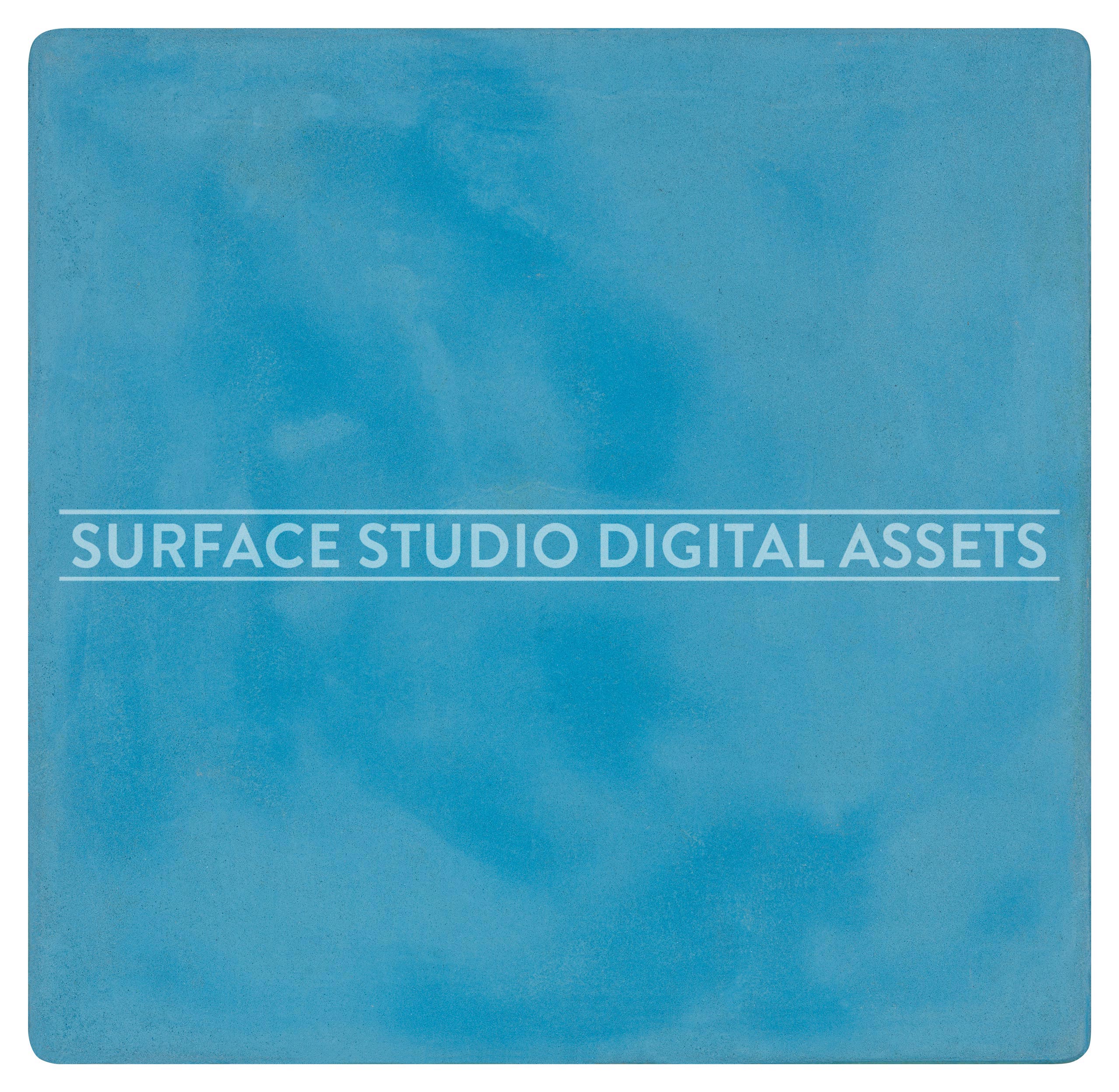 Bright Blue Cement Surface photographed directly from above including edges