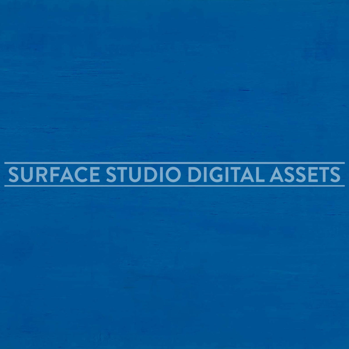 Bright Cobalt Blue Venetian Plaster Surface photographed directly from above. Surface background stock image with a "Surface Studio Digital Assets" watermark for commercial, e-commerce, editorial, product, beauty, food, beverage, still life photography. Hand-made plaster surface for packaging photography and brand imagery.