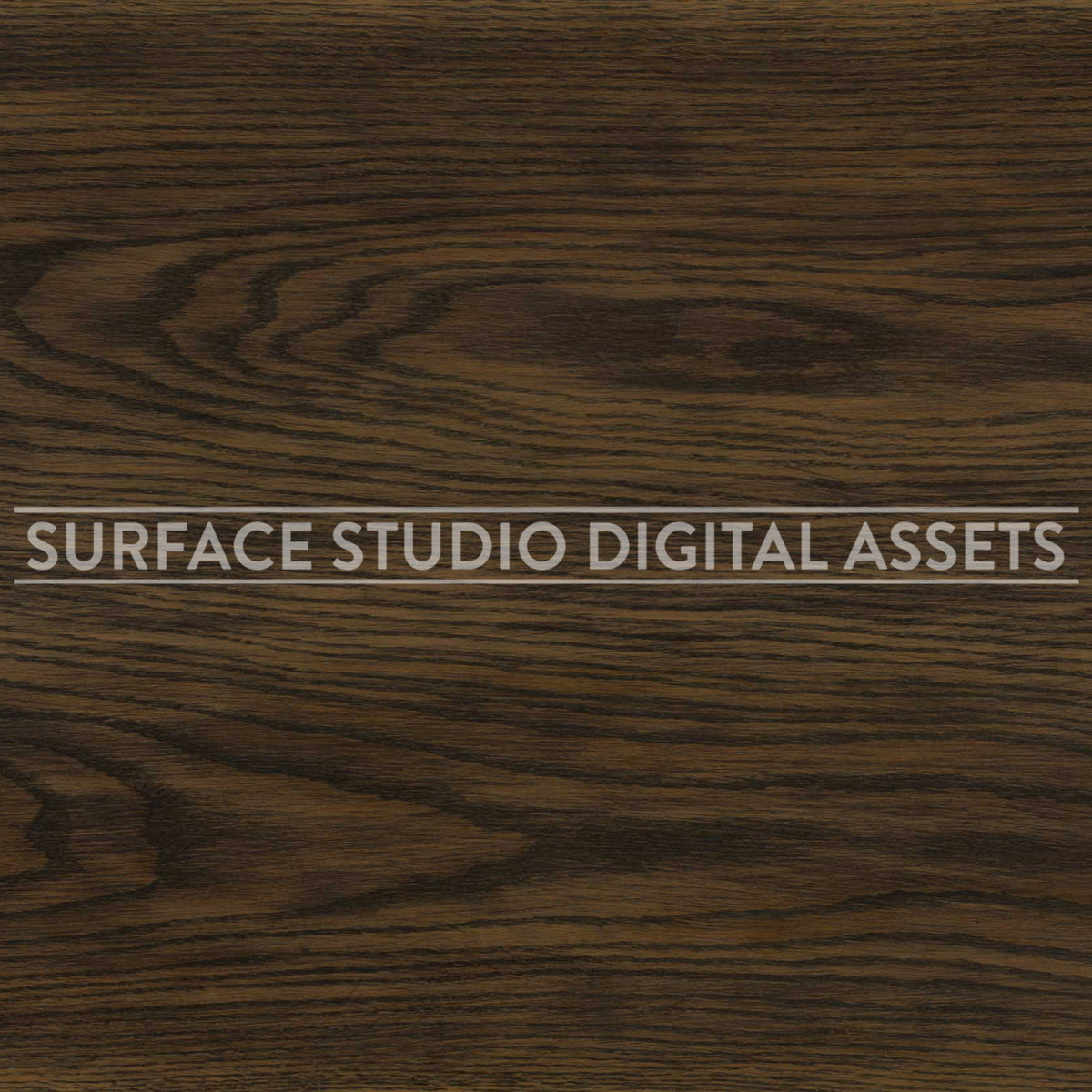 Corsican Dark Brown Oak Wood Surface photographed directly from above. Surface background stock image with a "Surface Studio Digital Assets" watermark for commercial, e-commerce, editorial, product, beauty, food, beverage, still life photography. Natural wood background for high-end product shoots, interior design and architectural mood board.
