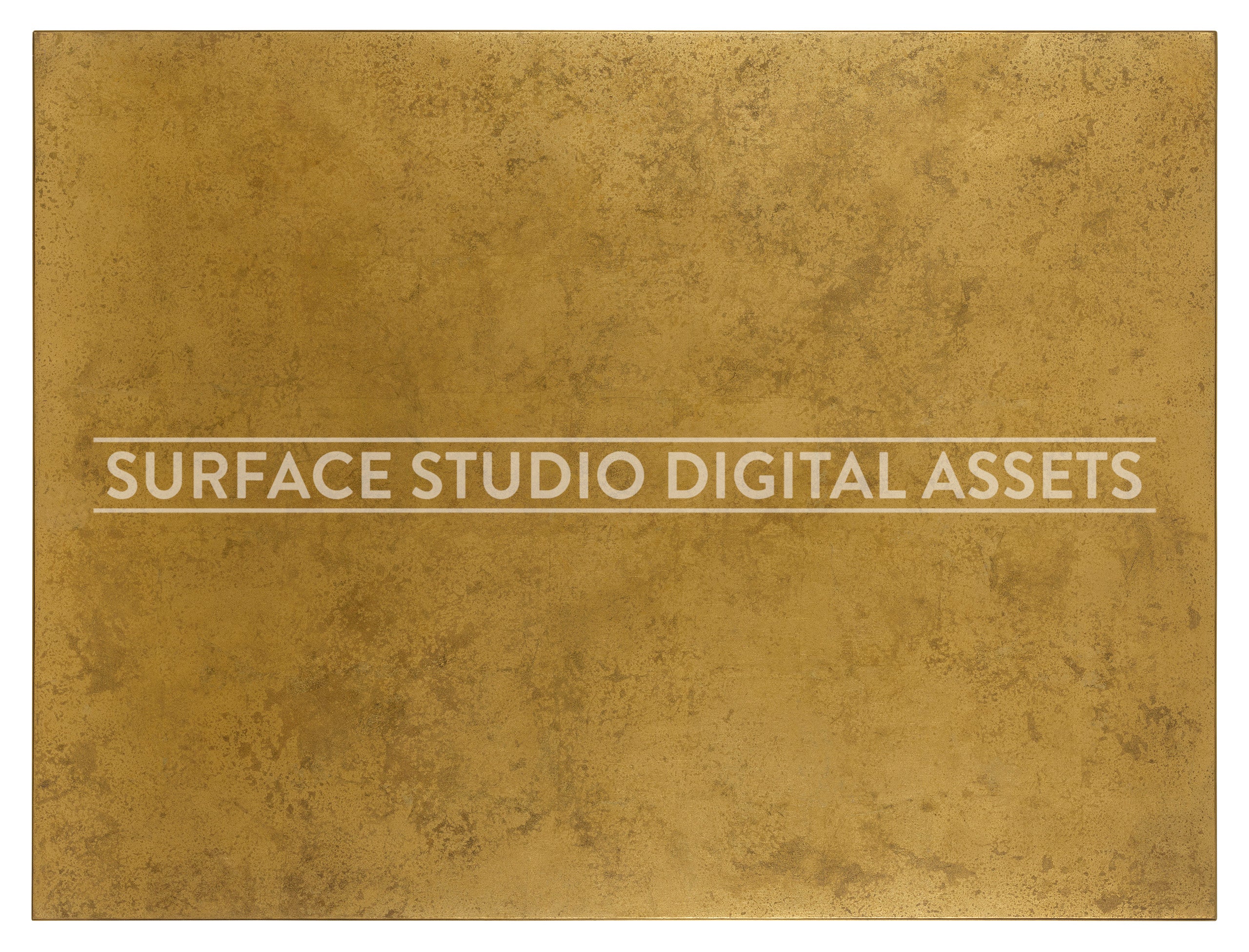 Distressed Gold Brass Metal Surface photographed directly from above including edges