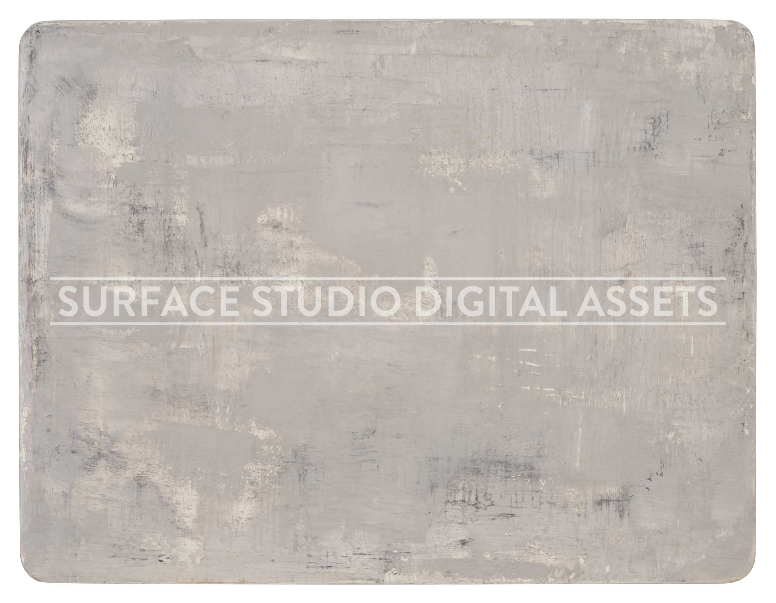 Distressed Grey Venetian Plaster Surface photographed directly from above including edges