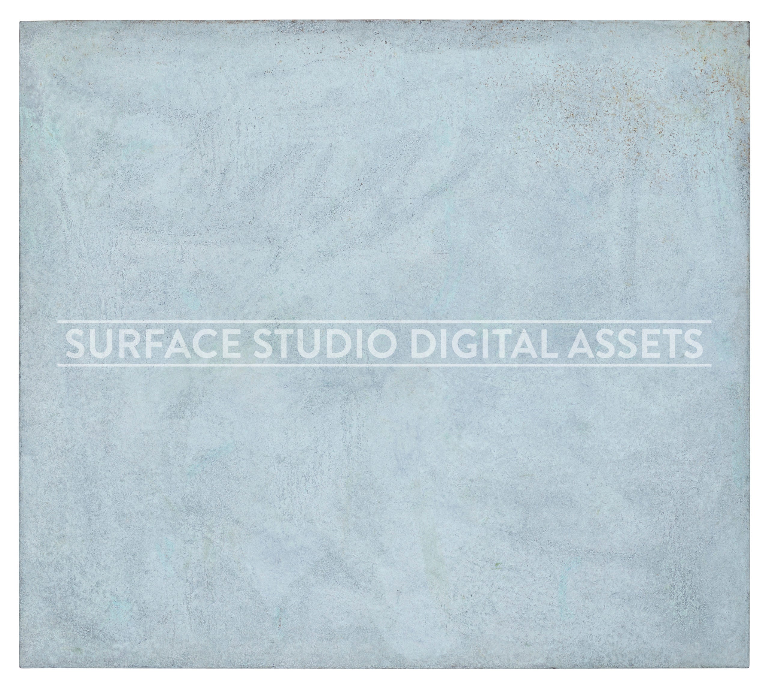 Light Grey-Blue Distressed Metal Zinc Surface photographed from above including edges