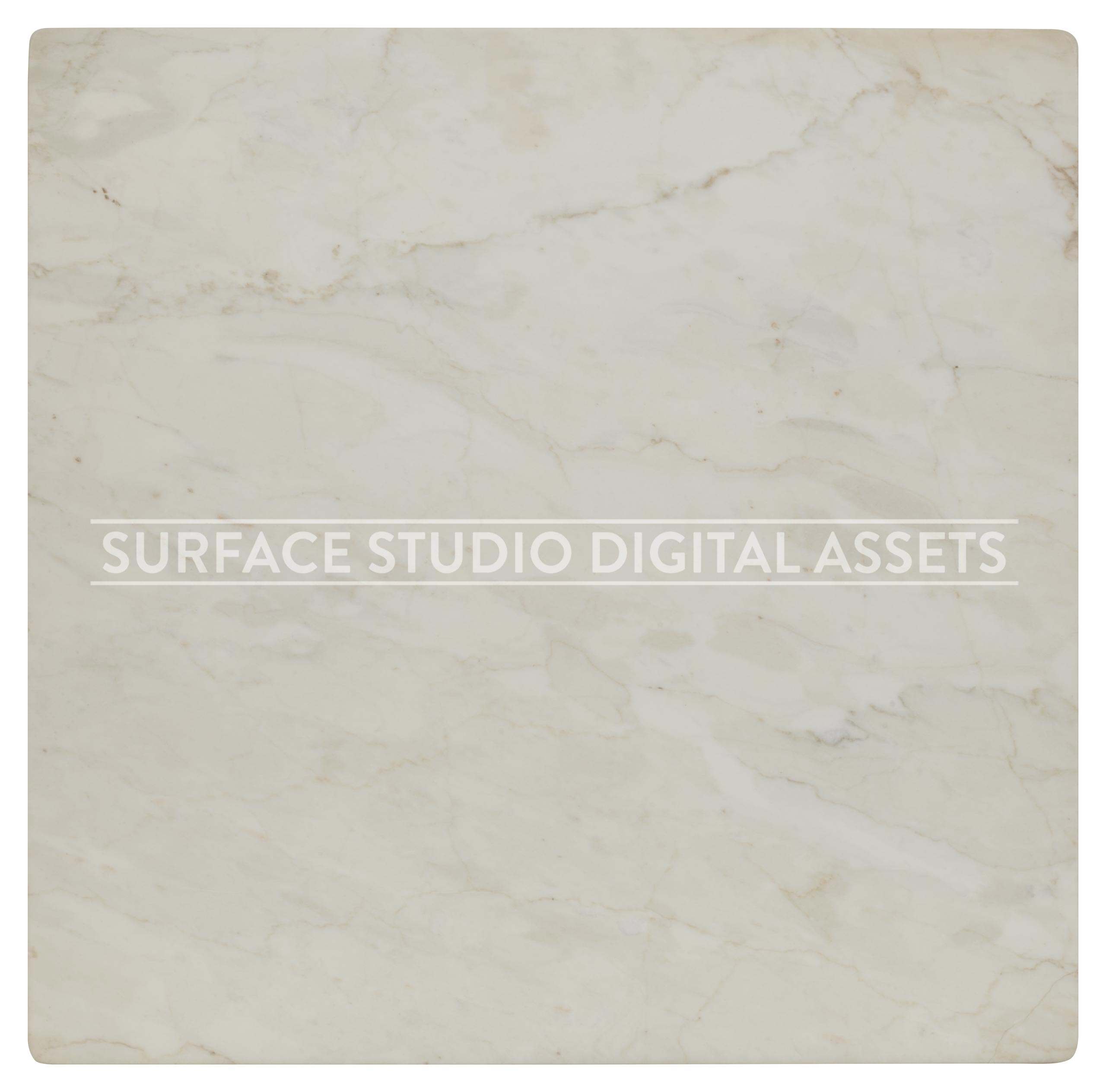 White French Vanilla Honed Marble Surface photographed directly from above including edges