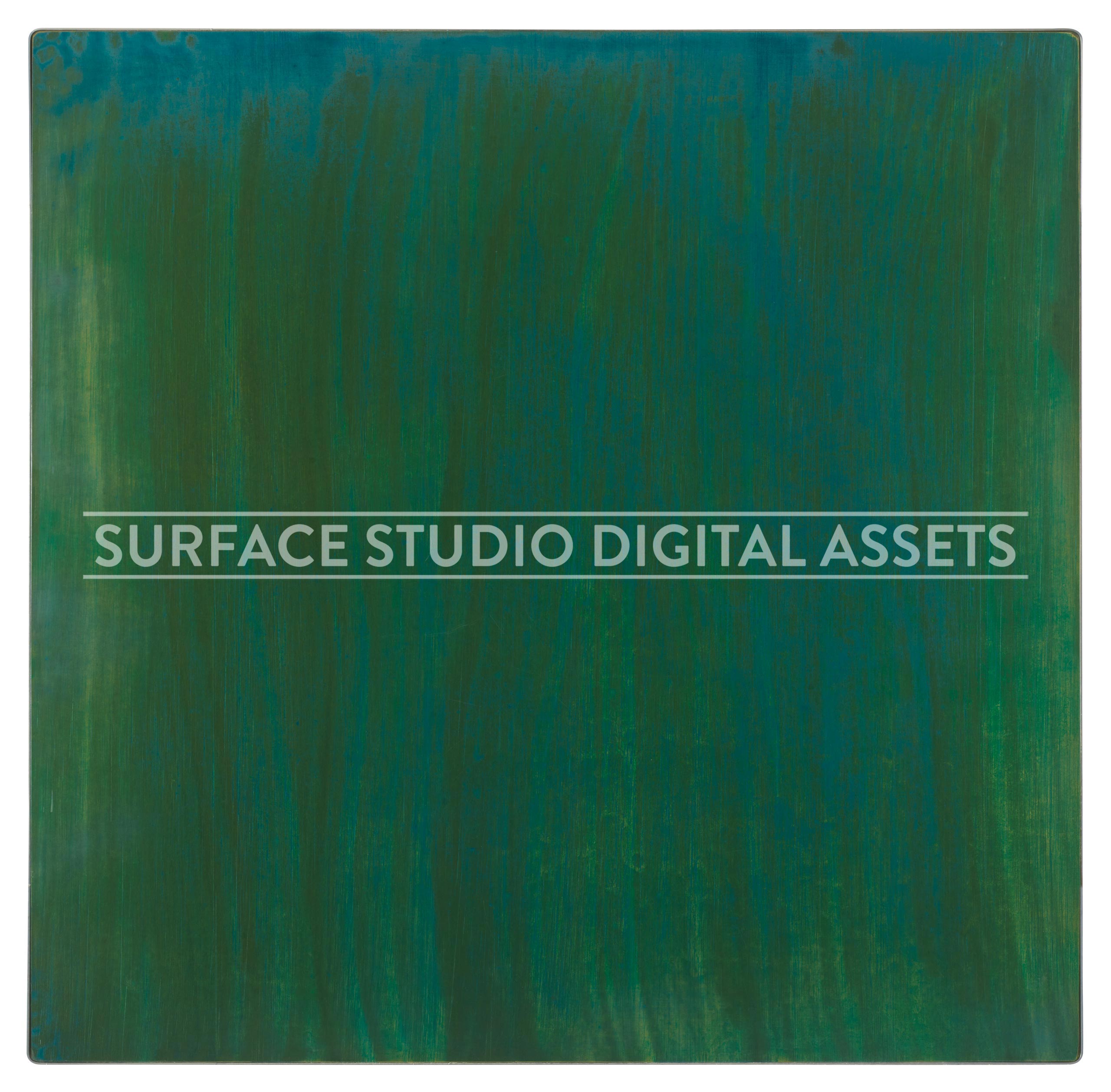 Glossy Blue Green Metallic Surface photographed directly from above including edges