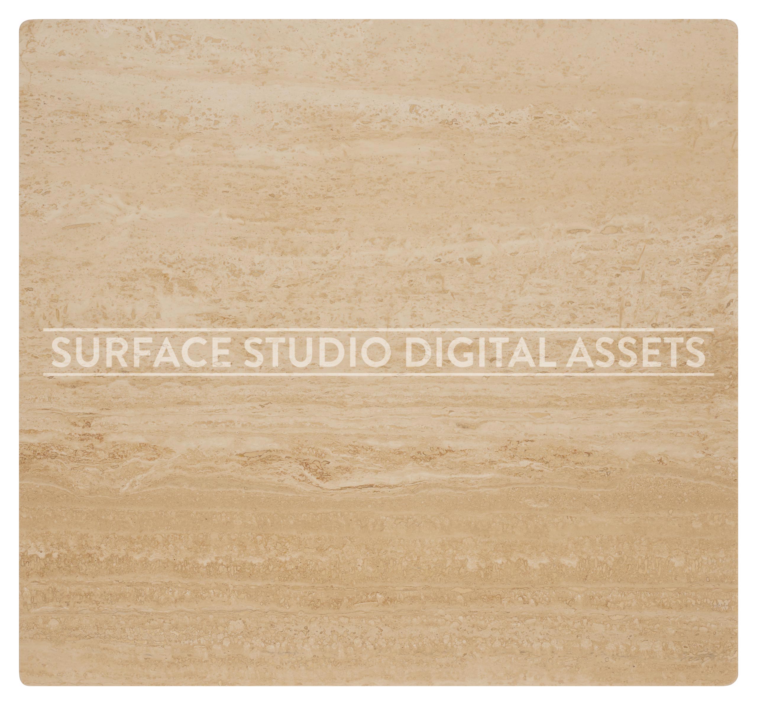 Textured Honed Travertine Stone Surface photographed directly from above including edges