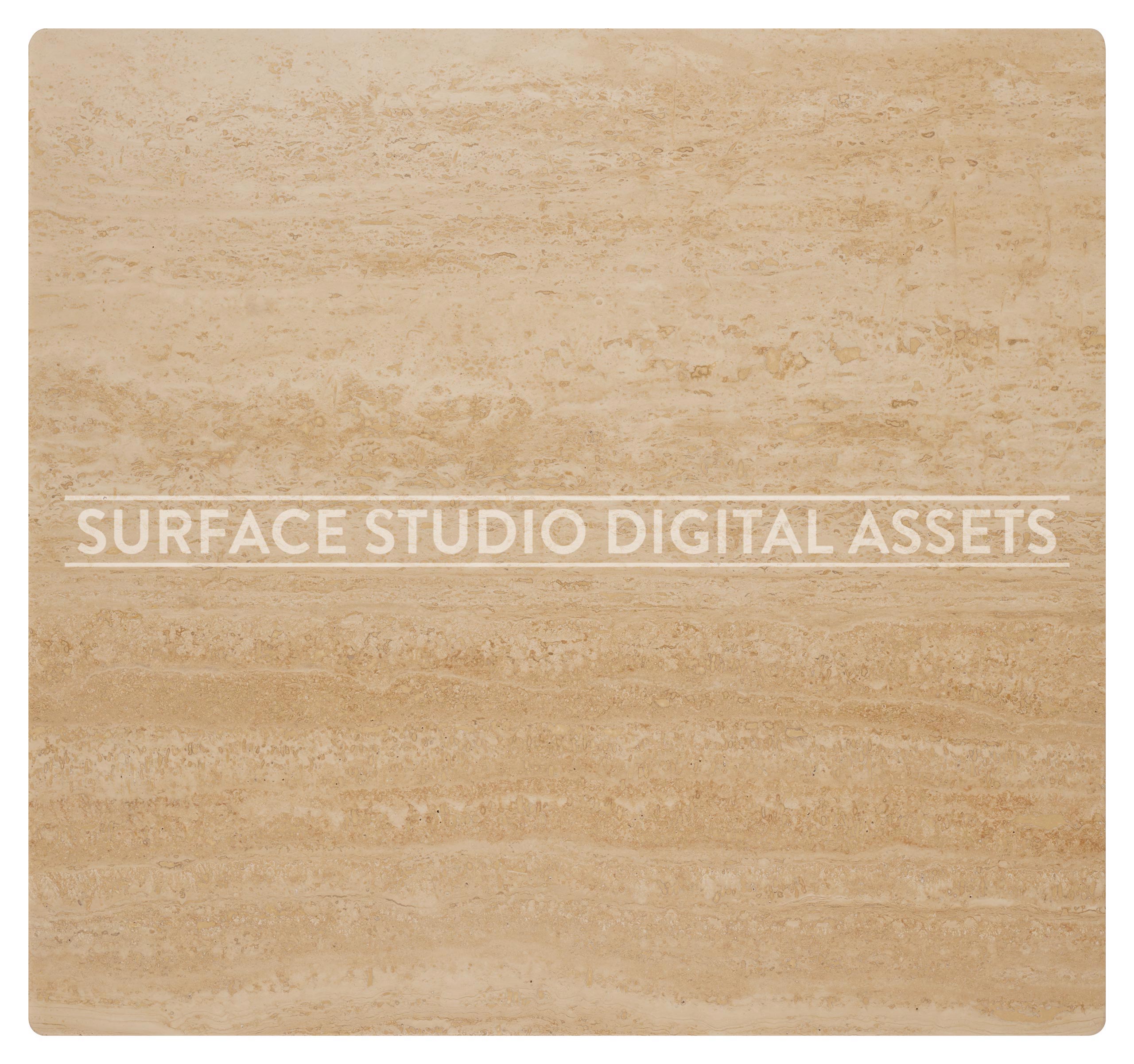 Beige Honed Travertine Stone Surface photographed directly from above including edges