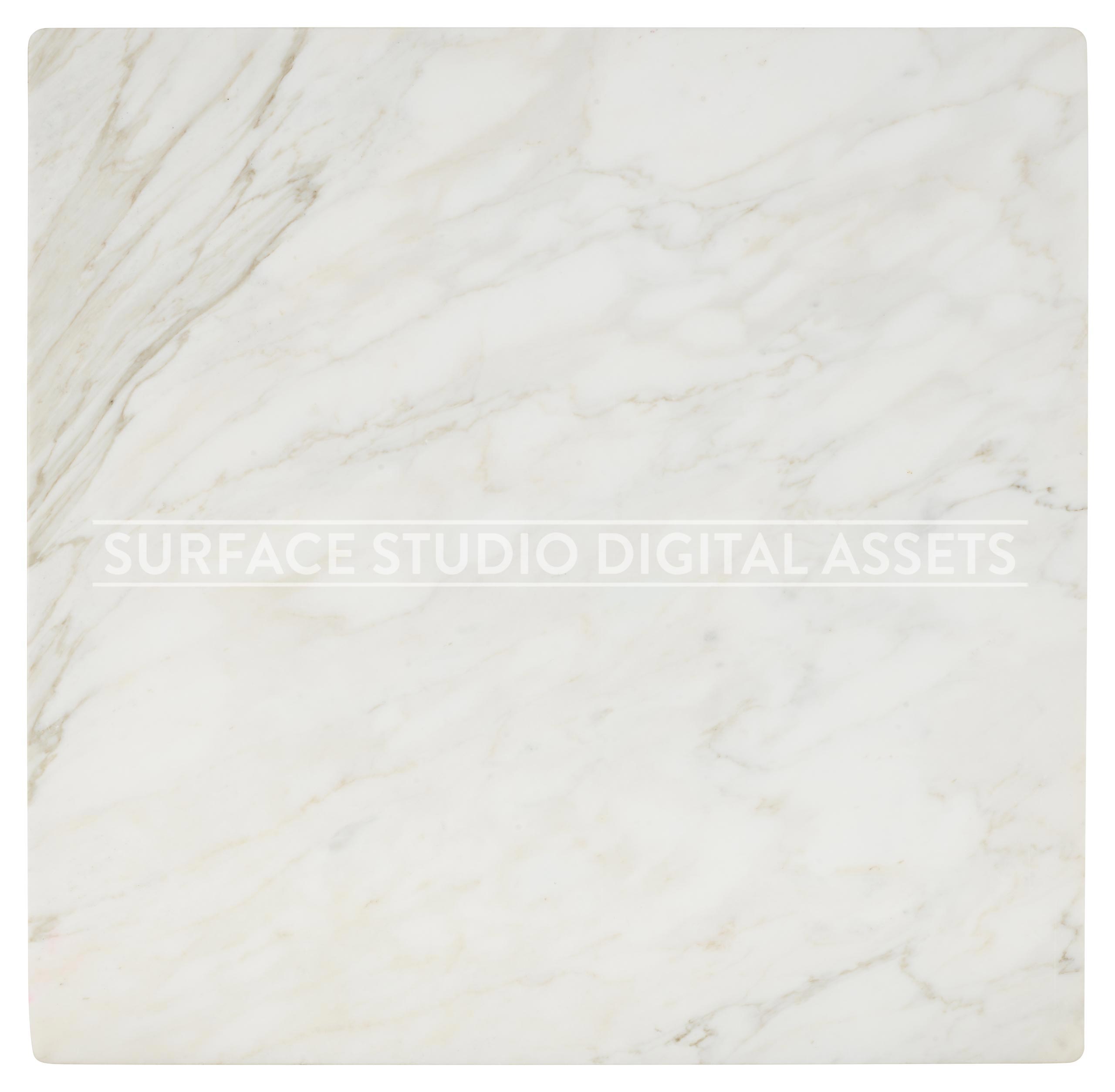 White Imperial Danby Marble Surface photographed directly from above including edges