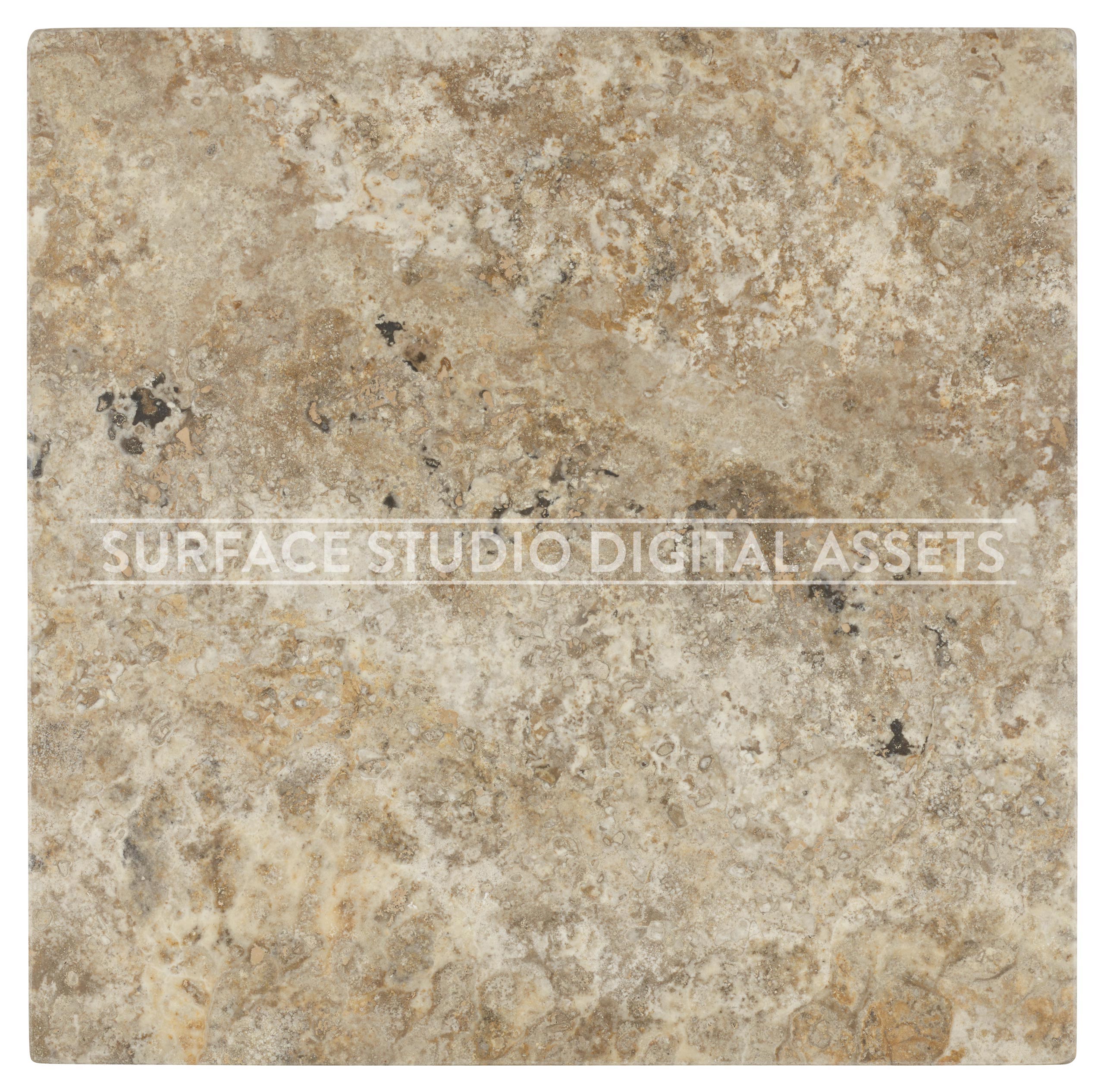 Brown Multi-Color Limestone Surface photographed directly from above including edges