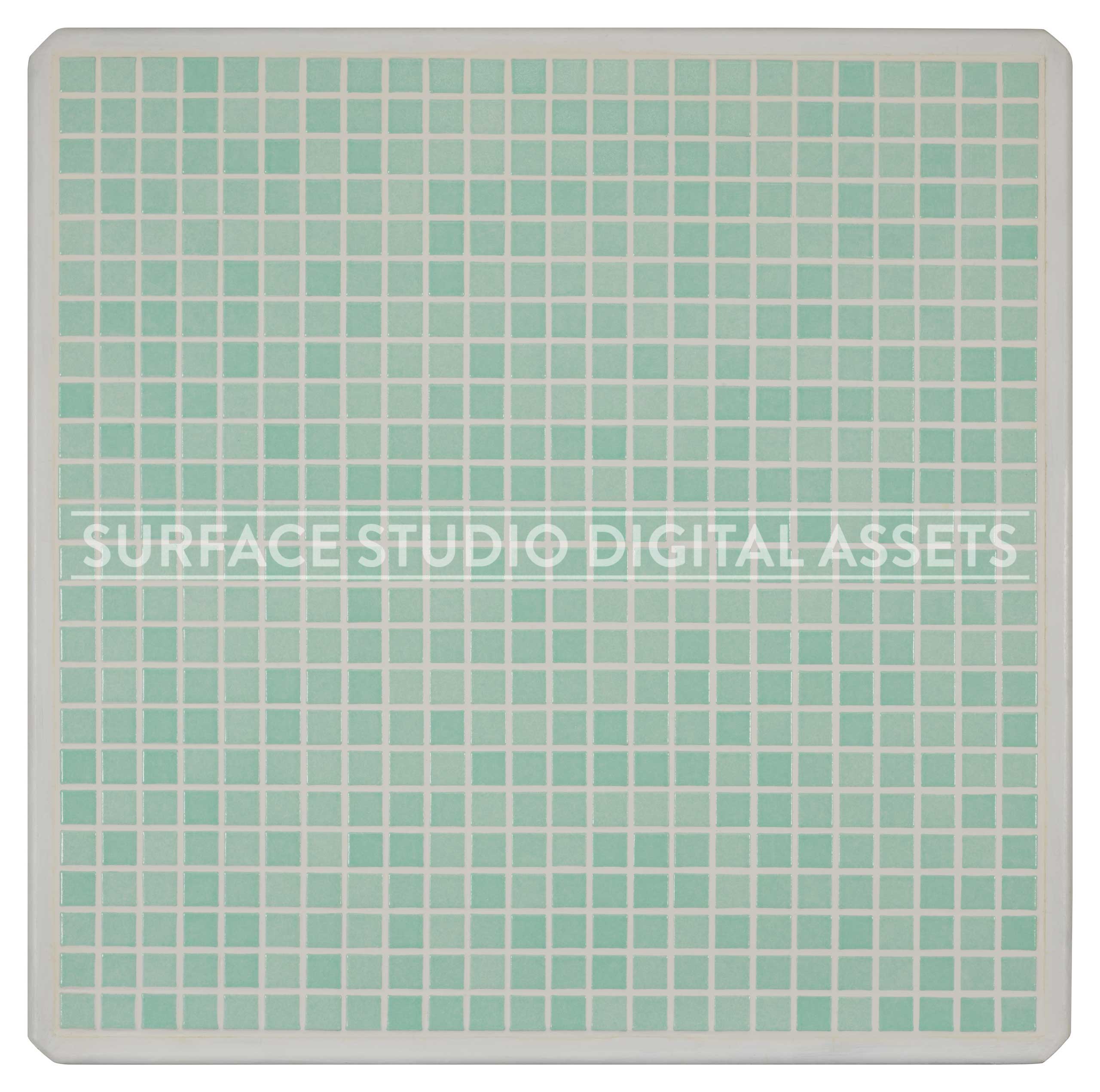 Light Green Mosaic Tile Surface photographed directly from above including edges