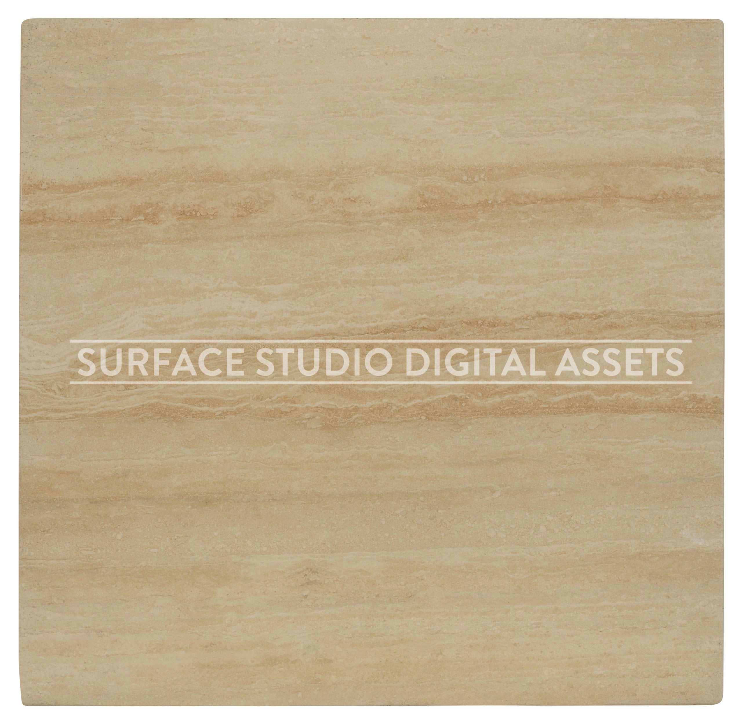 Polished Travertine Stone Surface photographed directly from above including edges