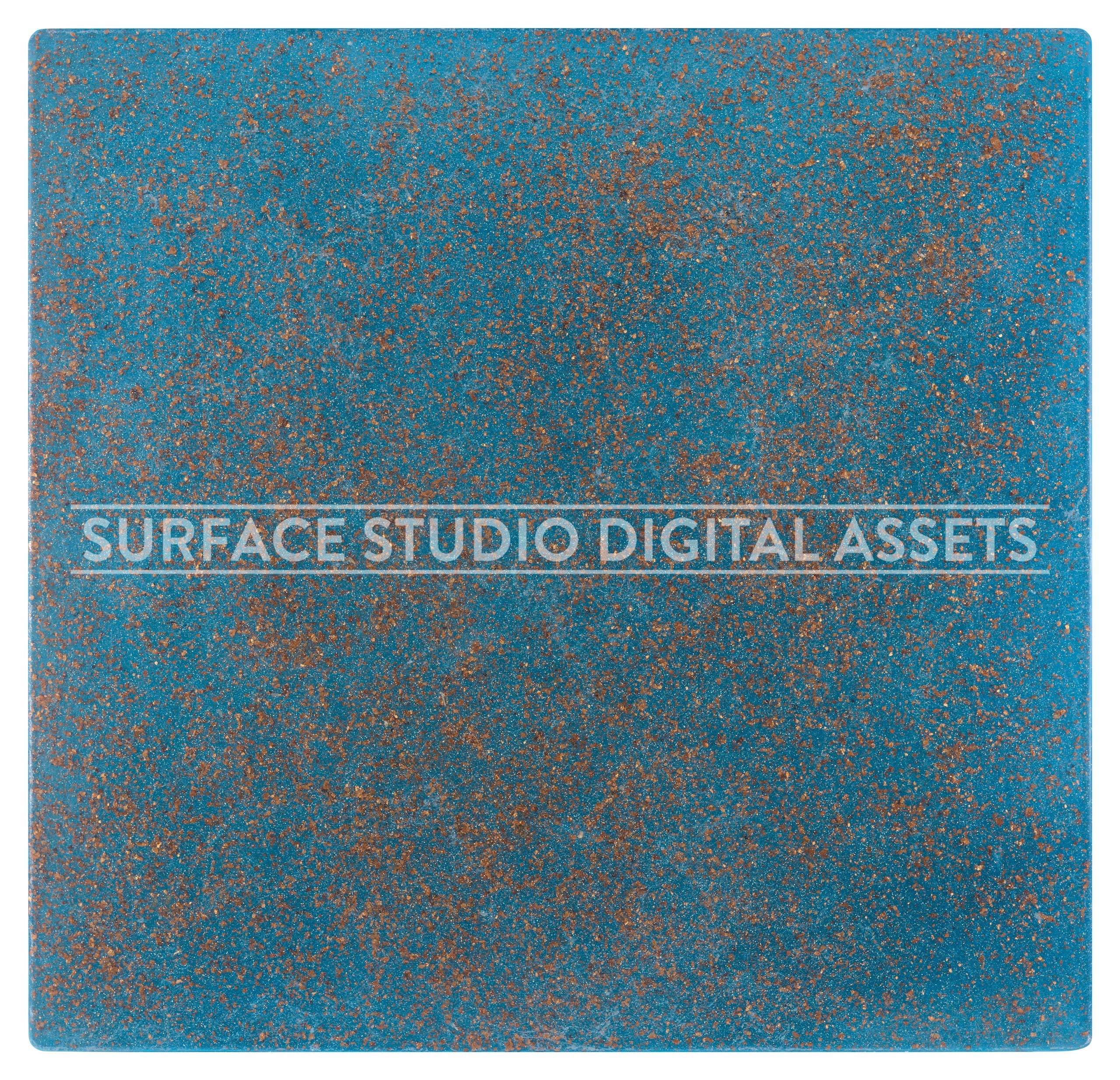 Blue Gold Glitter Acrylic Surface photographed directly from above including edges