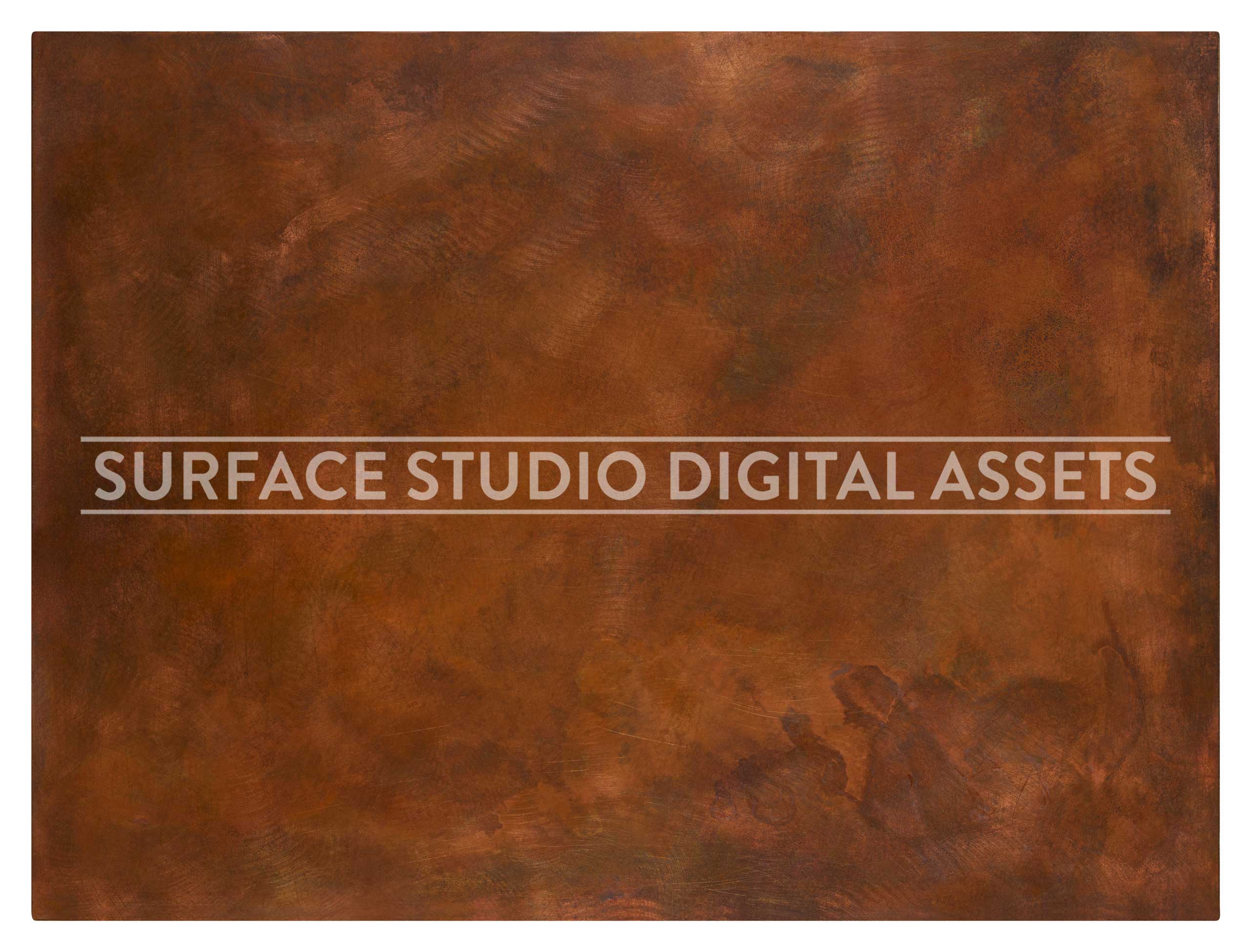 Old Brown Copper Metal Surface photographed directly from above including edges