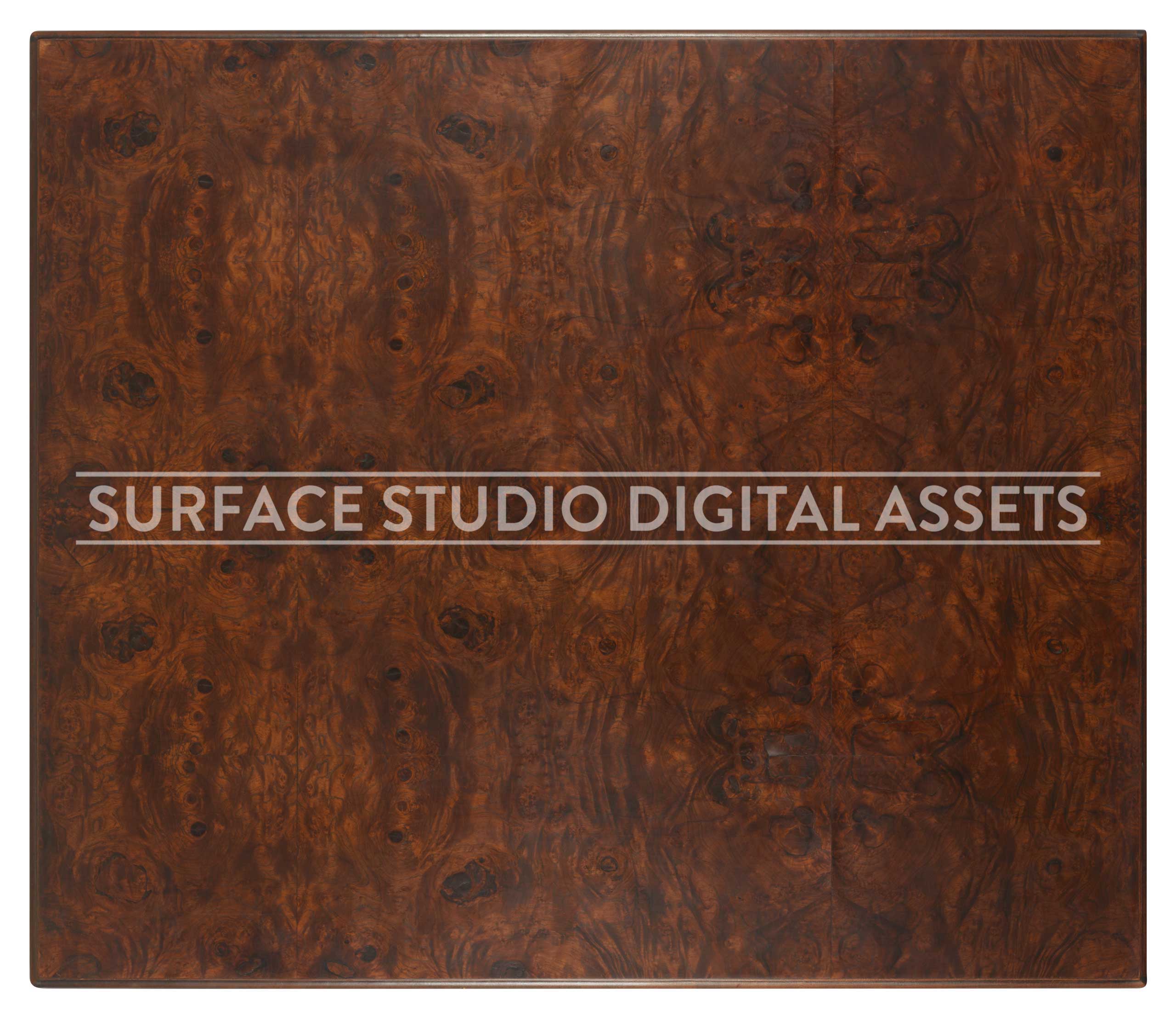 Olivewood Burl Dark Wood Surface photographed directly from above including edges