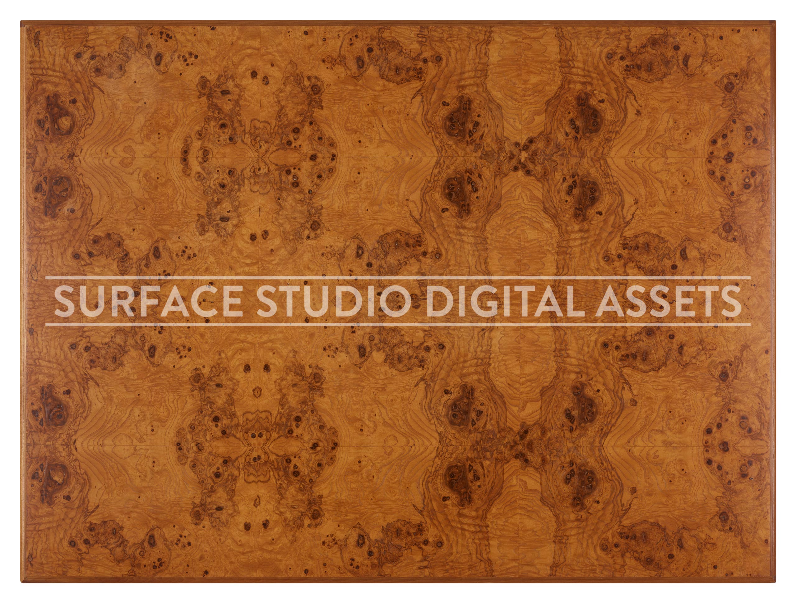 Olivewood Large Pattern Light Wood Surface photographed directly from above including edges