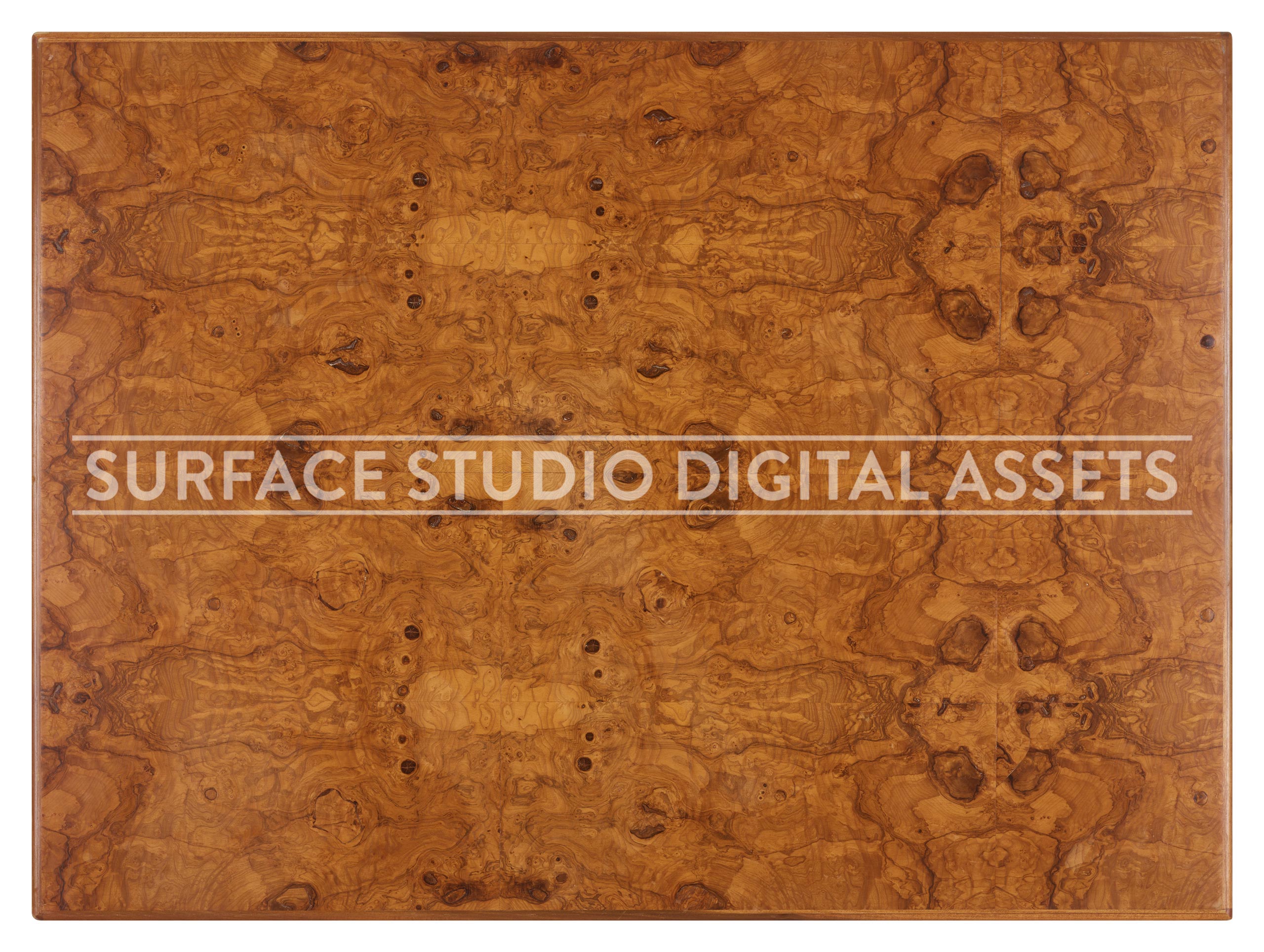 Olivewood Small Pattern Light Surface photographed directly from above including edges