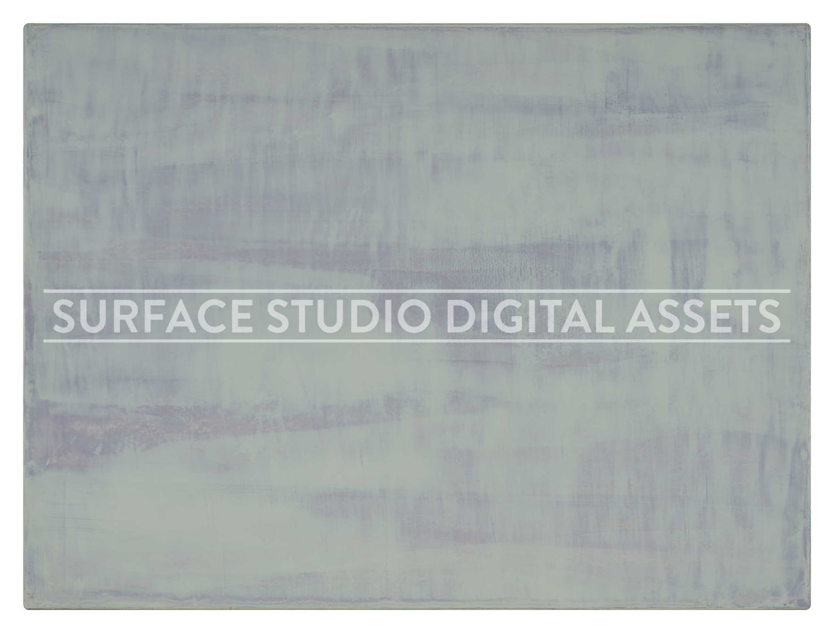 Pale Pastel Lavender Venetian Plaster Surface photographed directly from above including edges. Surface background stock image with a "Surface Studio Digital Assets" watermark for commercial, e-commerce, editorial, product, beauty, food, beverage, still life photography. Hand-made plaster surface for packaging photography and brand imagery.