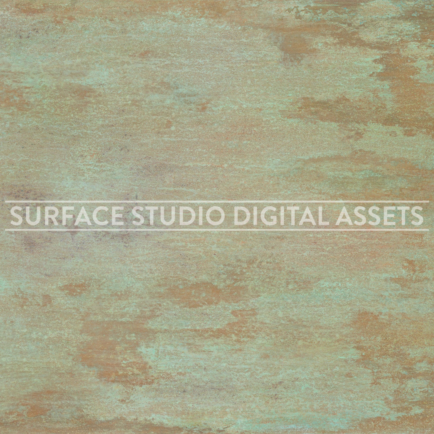 Mottled Green Patined Copper Surface photographed directly from above
