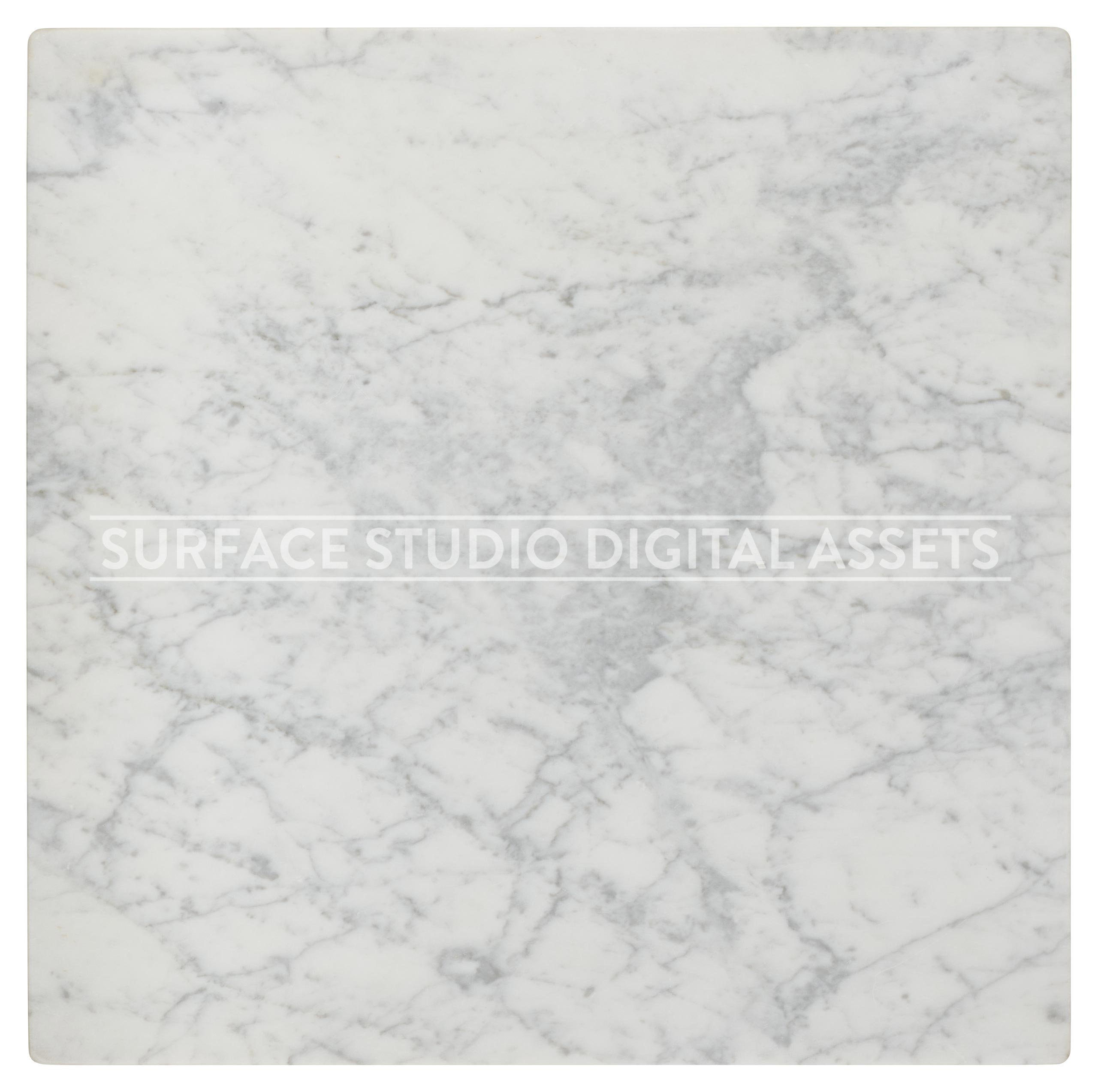 White Platinum Grey Veining Gioia Marble Surface photographed directly from above including edges