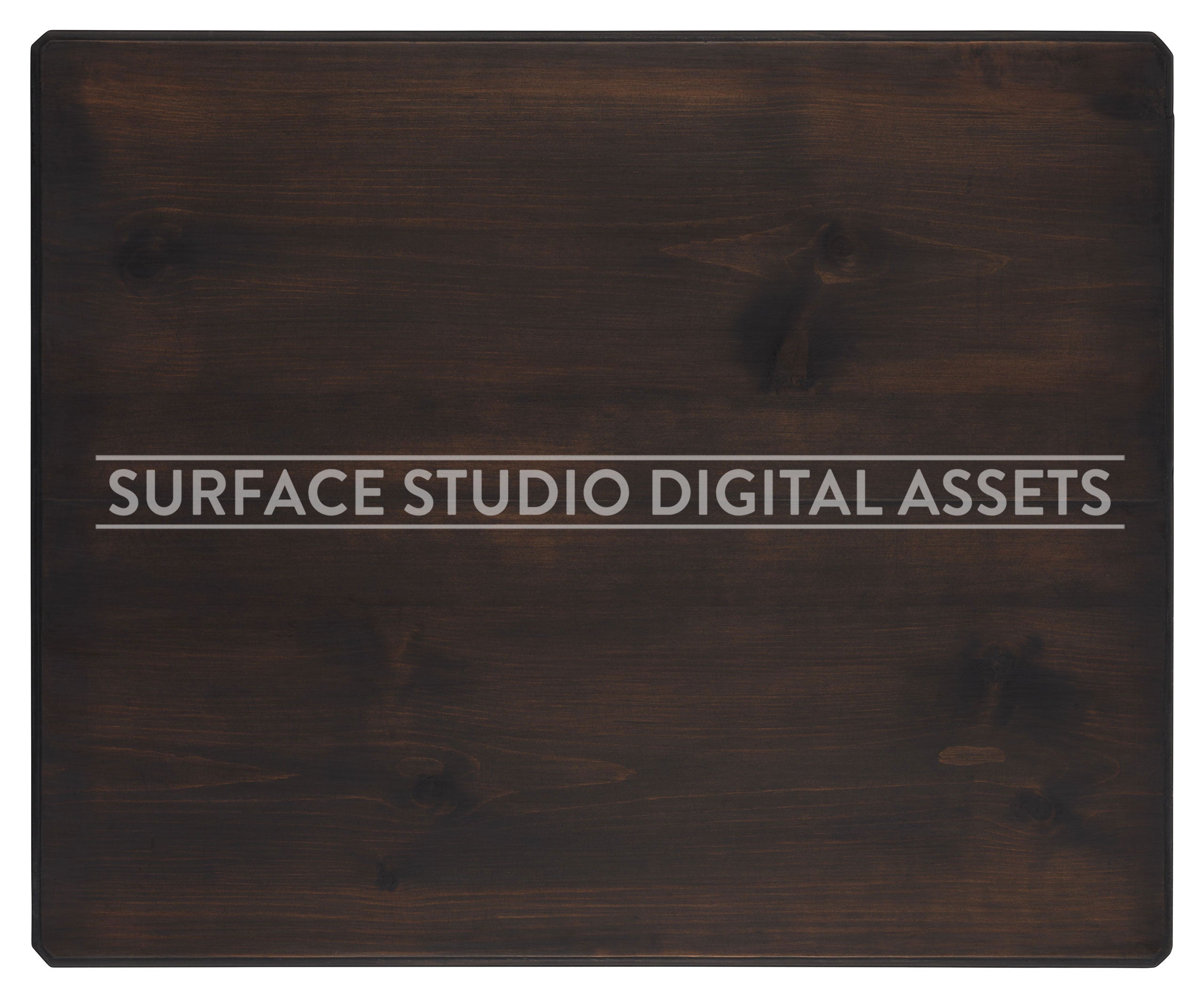 Dark Brown Ponderosa Pine Wood Surface photographed directly from above including edges