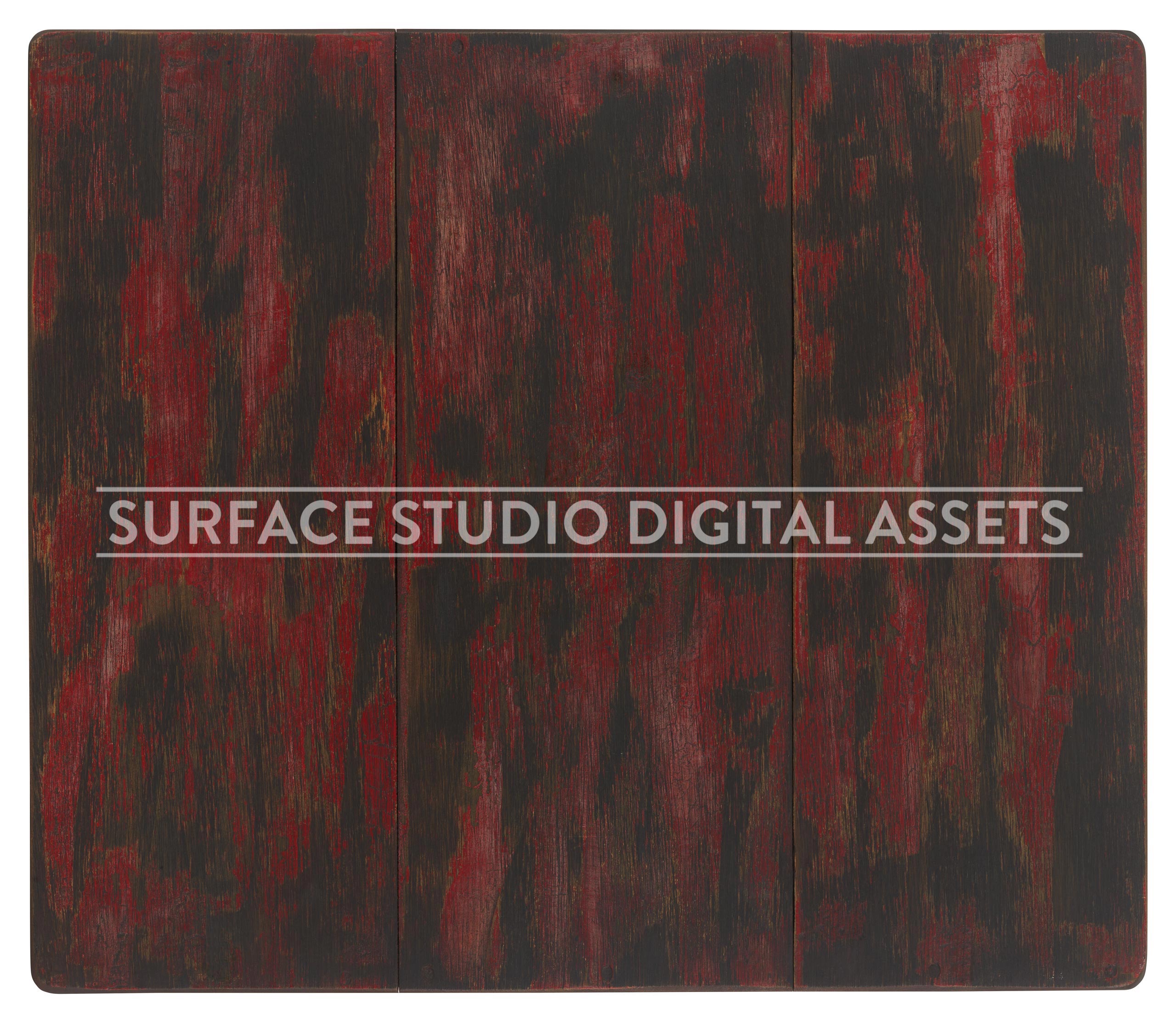 Distressed Red Pine Planked Wood Surface photographed directly from above including edges