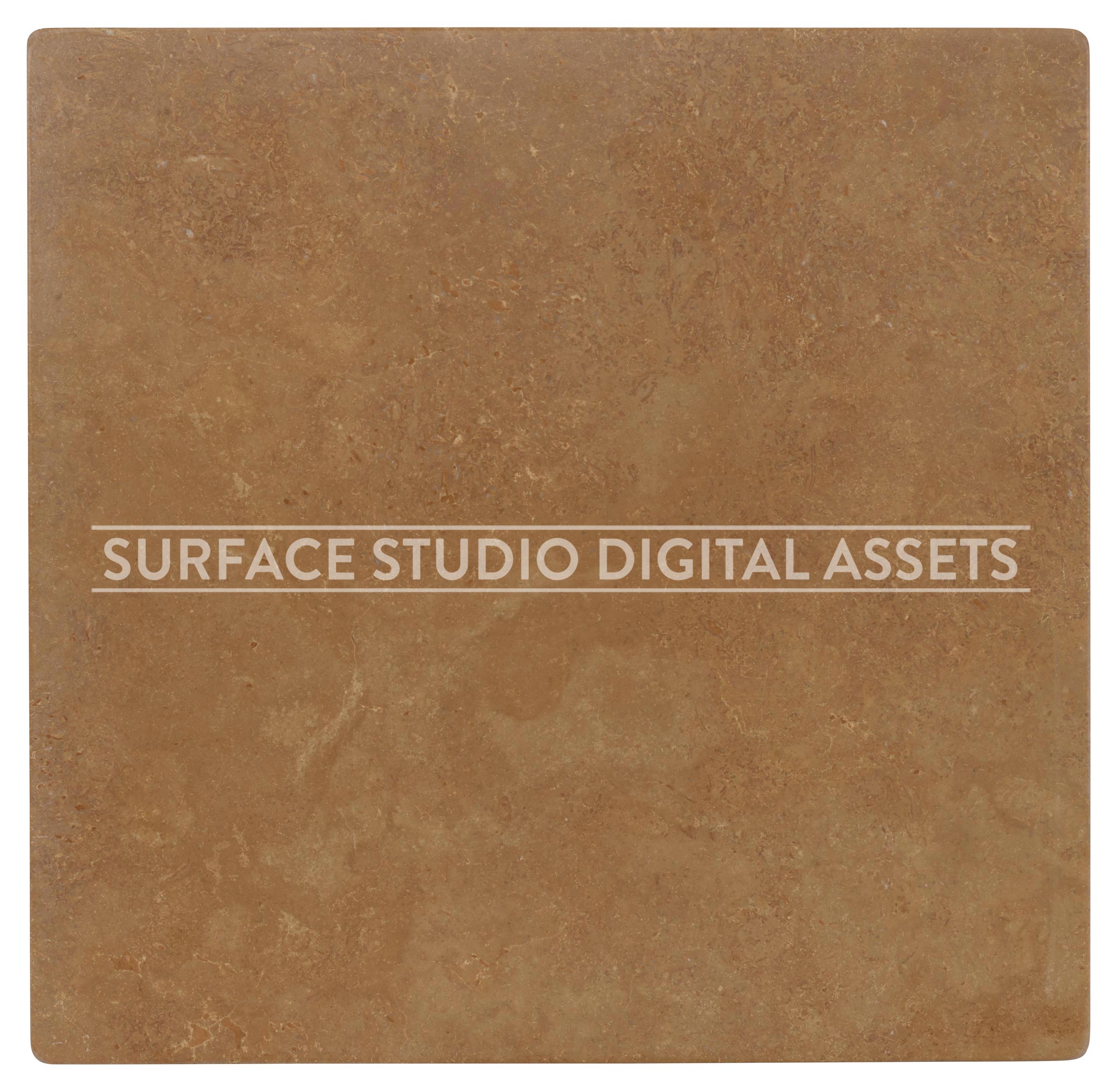 Warm Beige Travertine Stone Surface photographed directly from above including edges