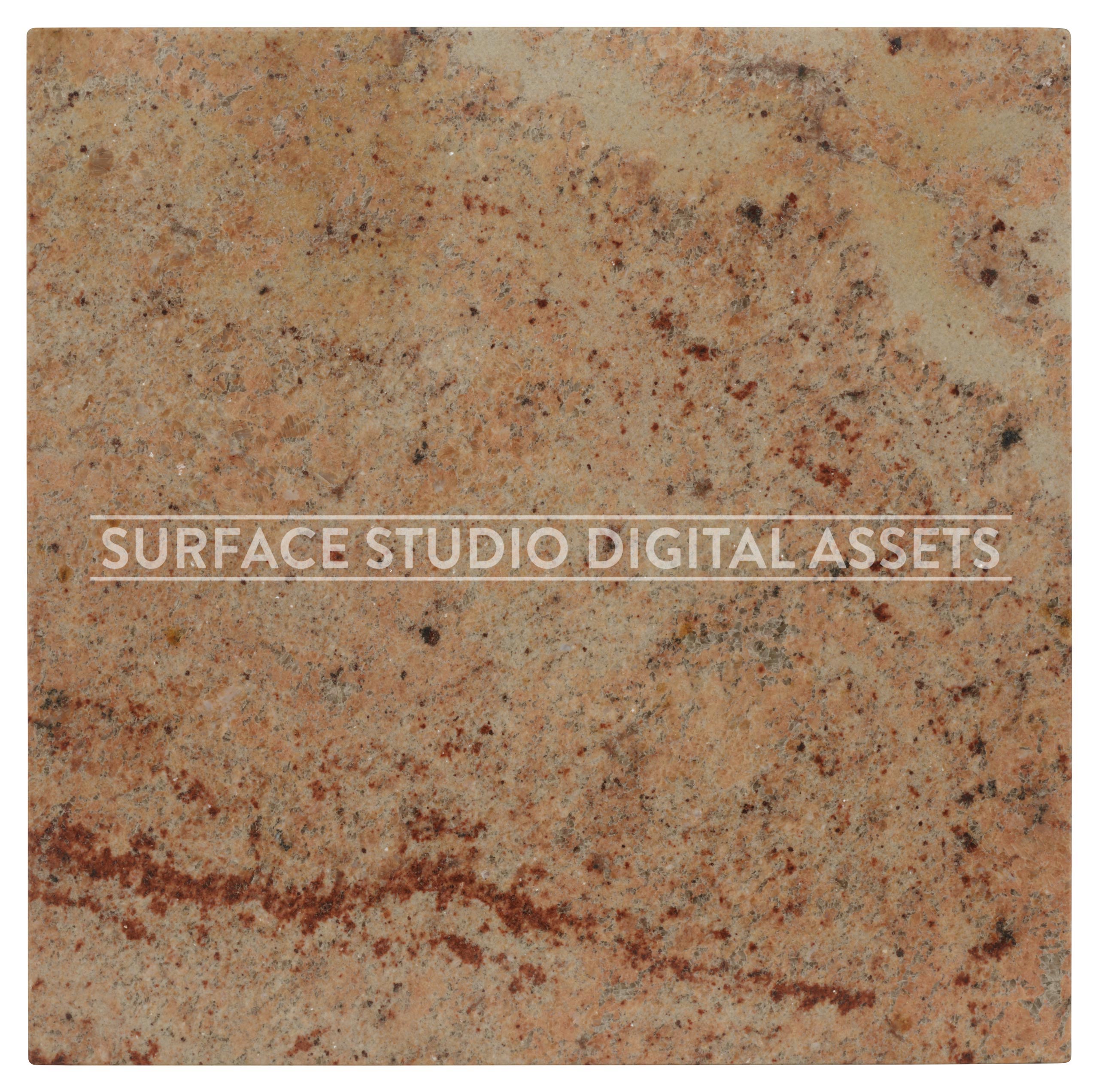 Pinky Brown Polished Granite Stone Surface photographed directly from above including edges