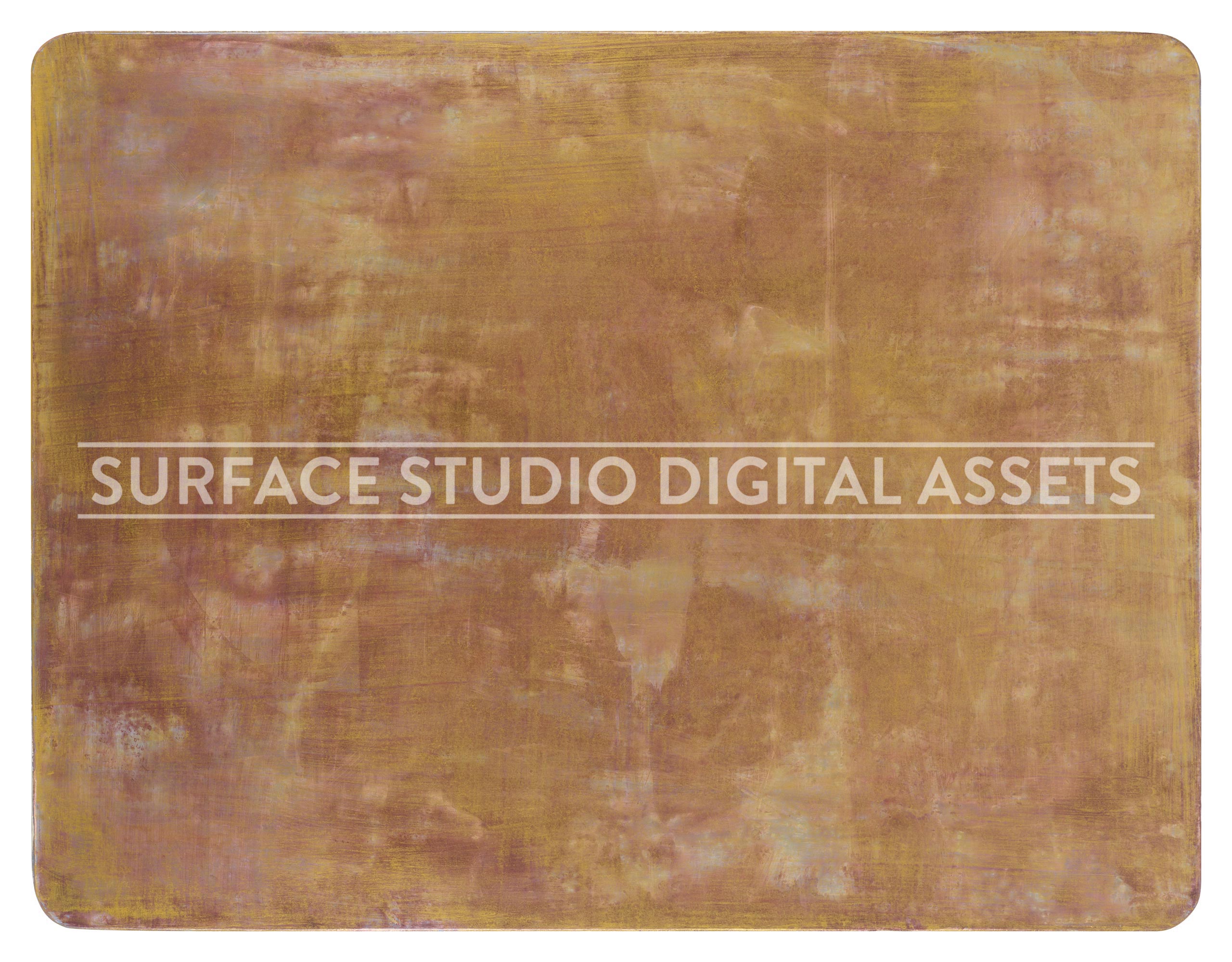Gold Metallic Plaster Surface photographed directly from above including edges