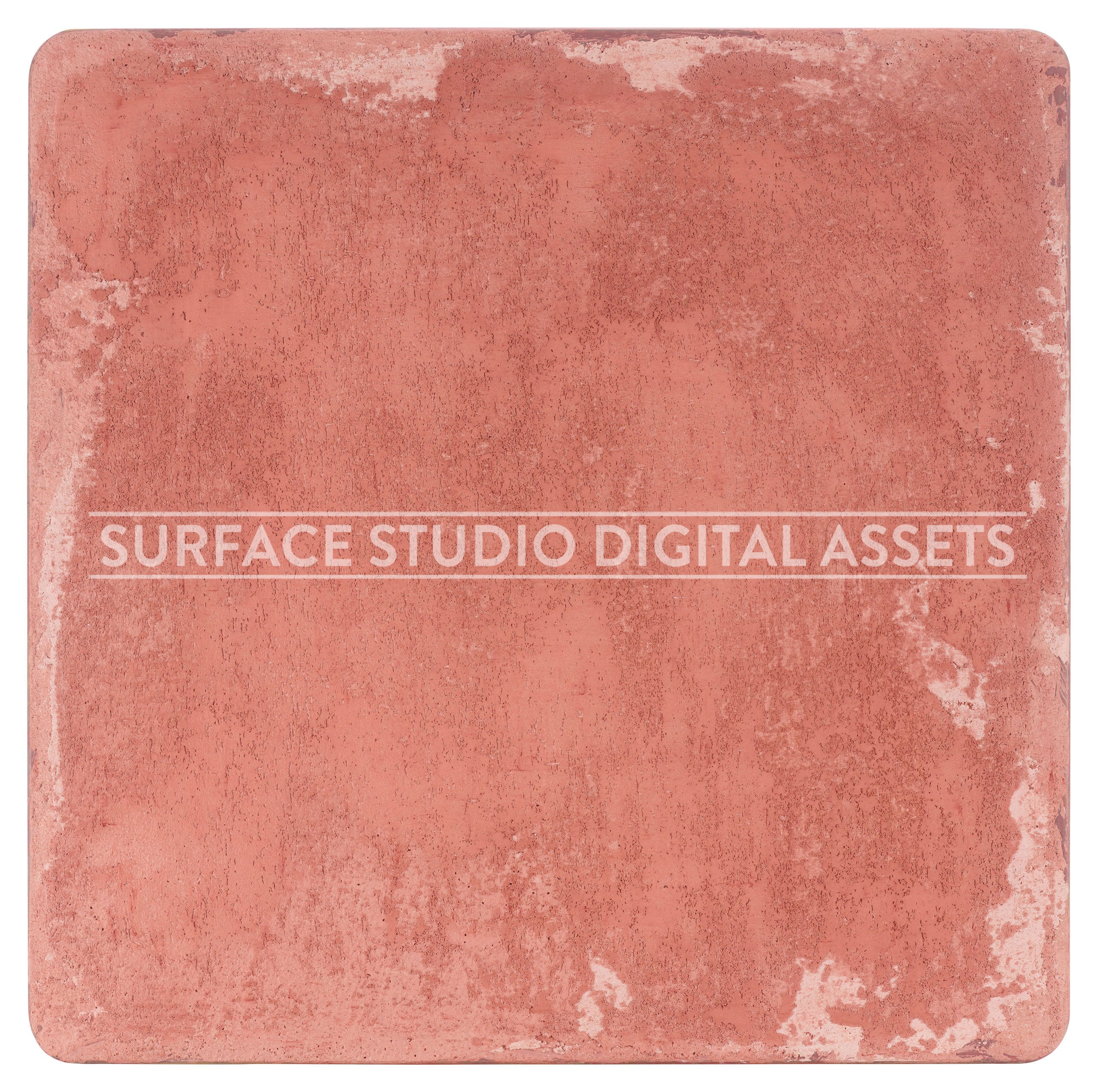 Textured Sante Fe Pink Plaster Surface photographed directly from above including edges