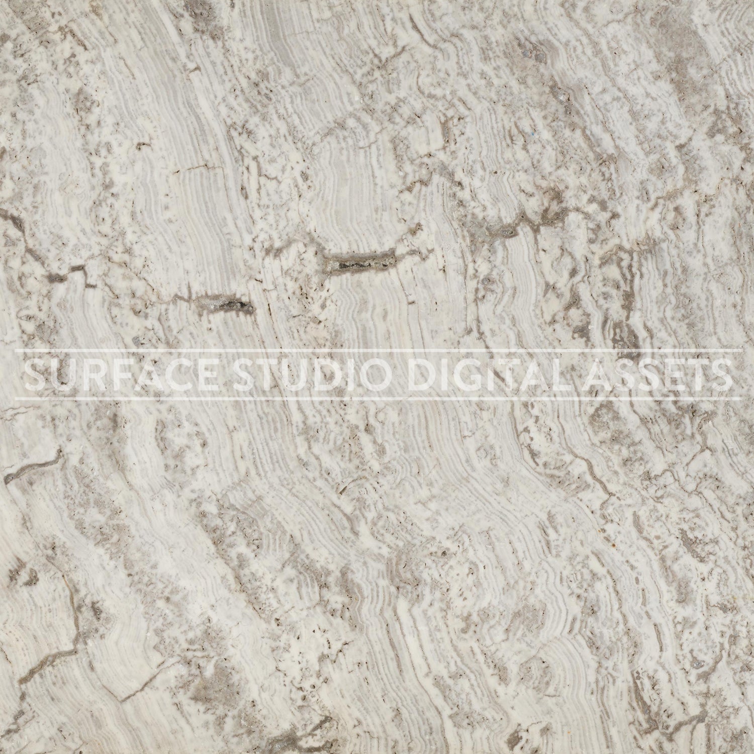 SIlver White Grey Travertine Stone Surface photographed directly from above