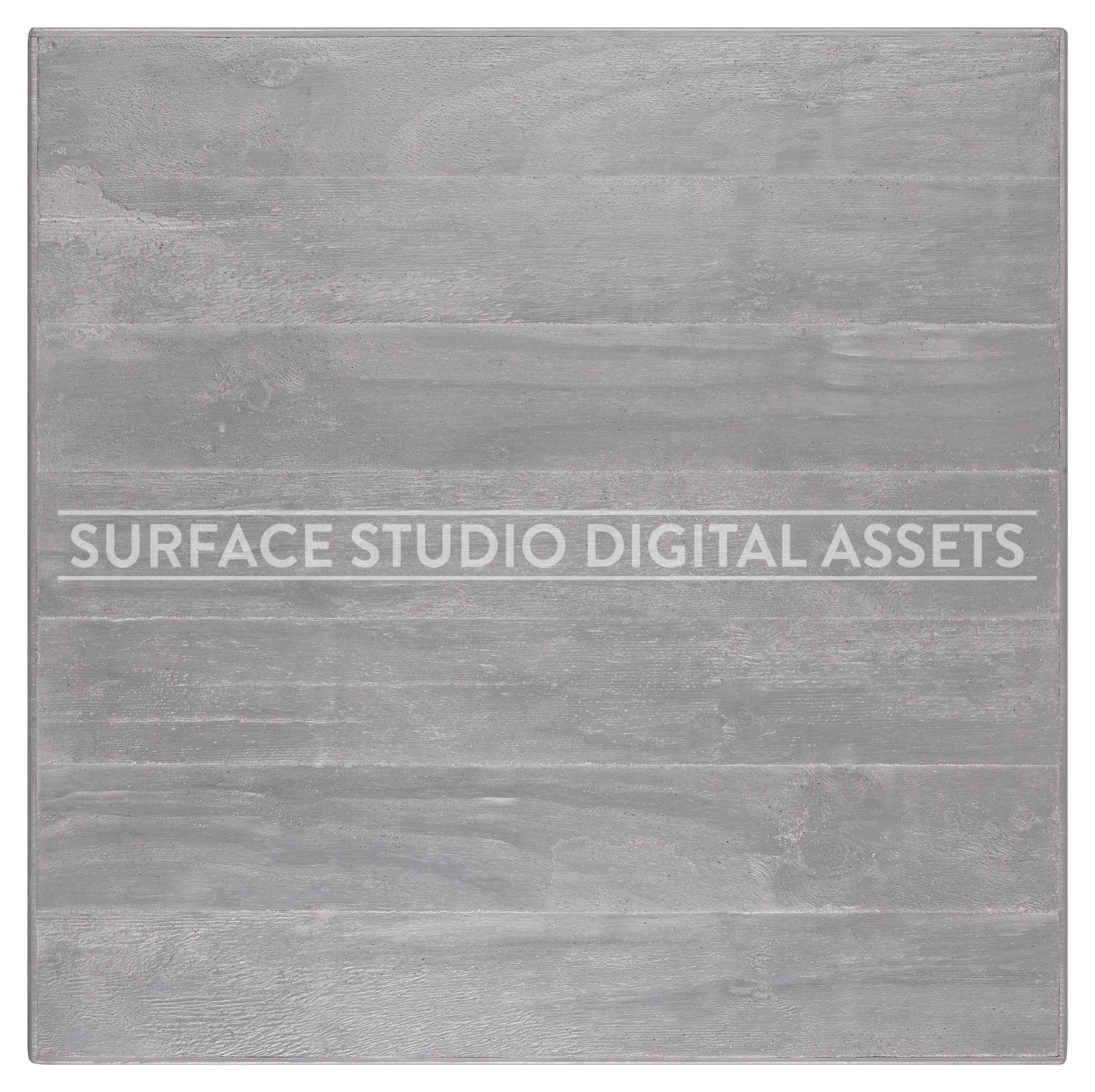 Silver Wood Grained Cast Cement Surface photographed directly from above including edges