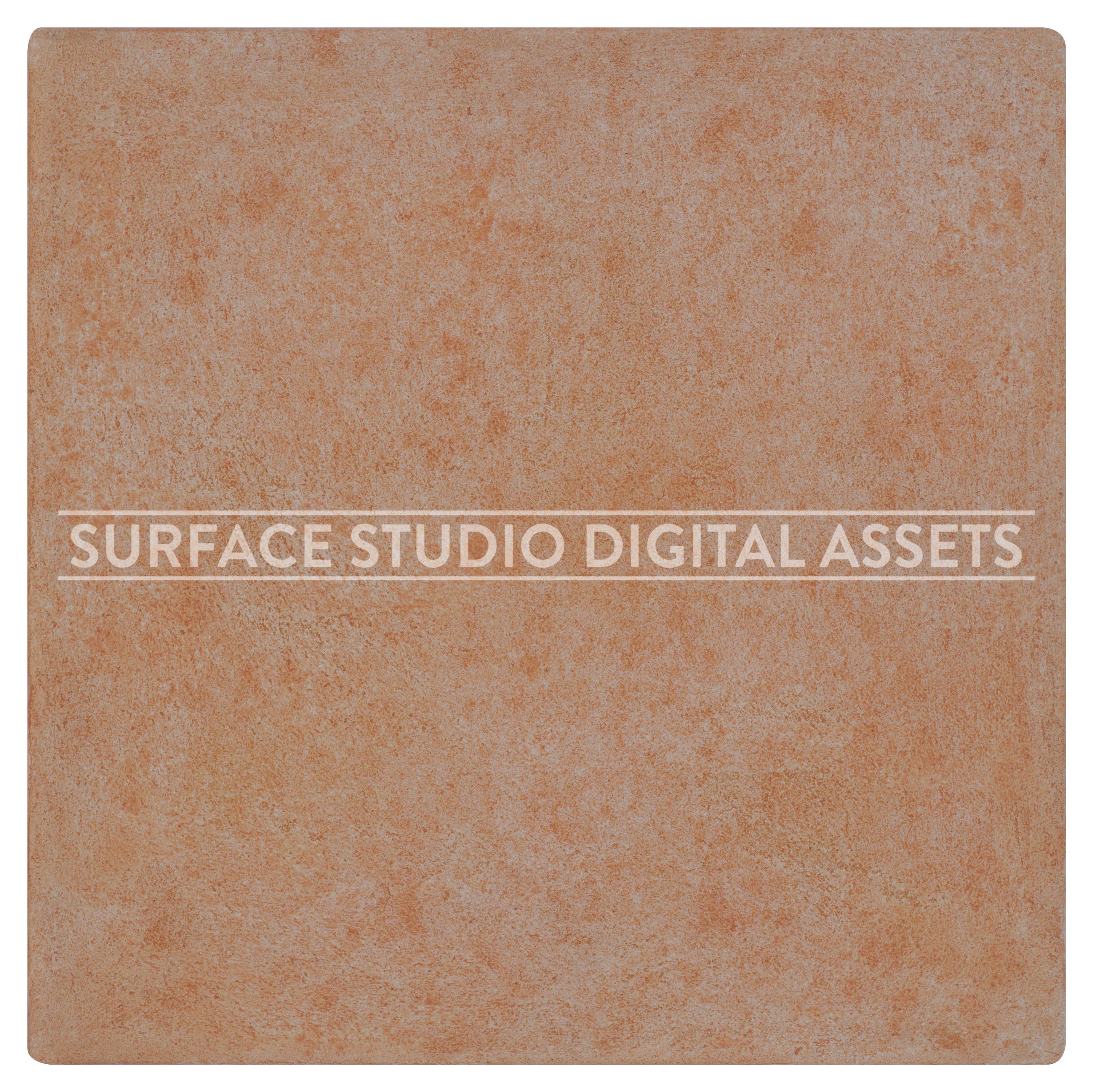 Speckled Peach Orange Cement Surface photographed directly from above including edges
