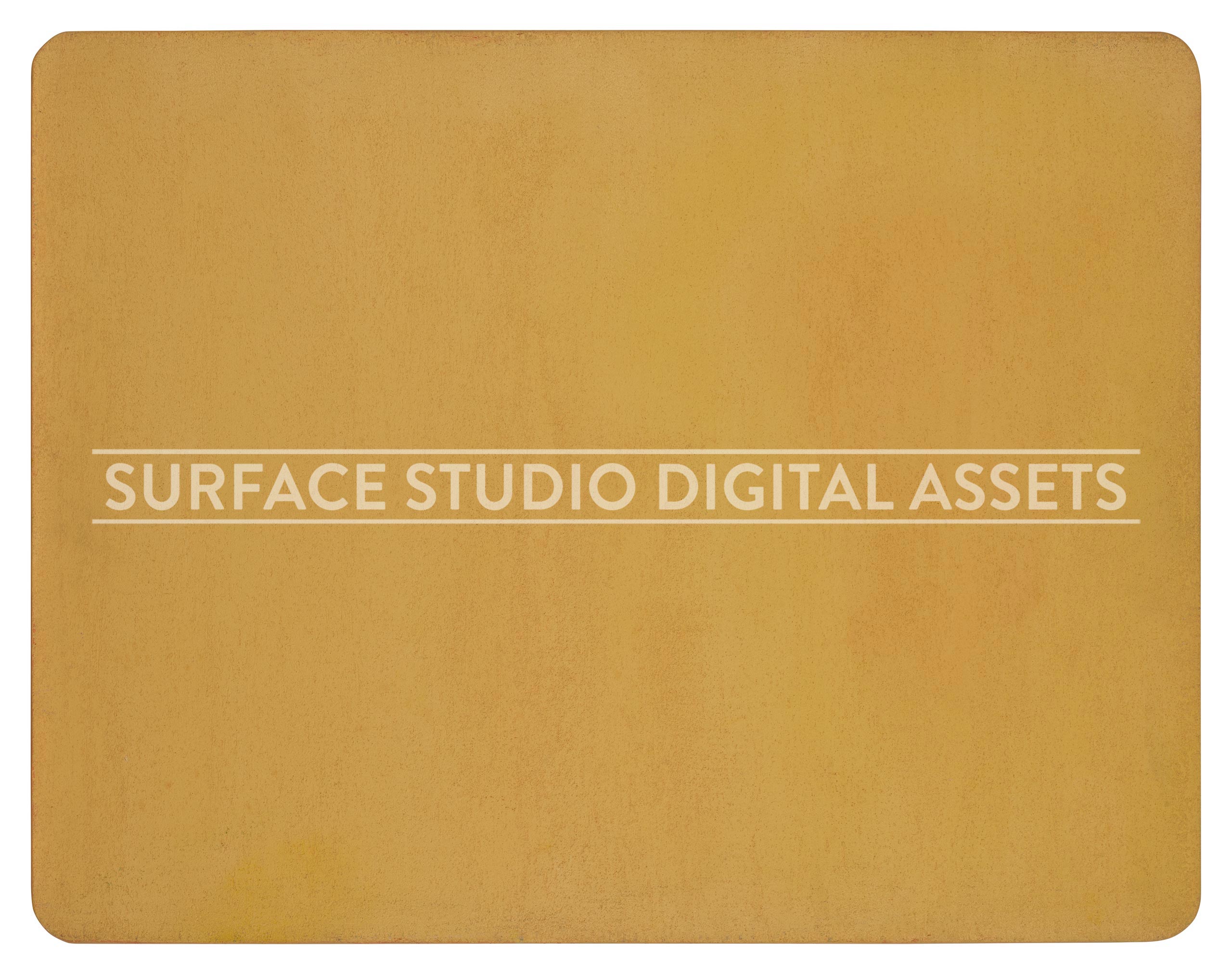 Yellow Plaster Surface photographed directly from above including edges