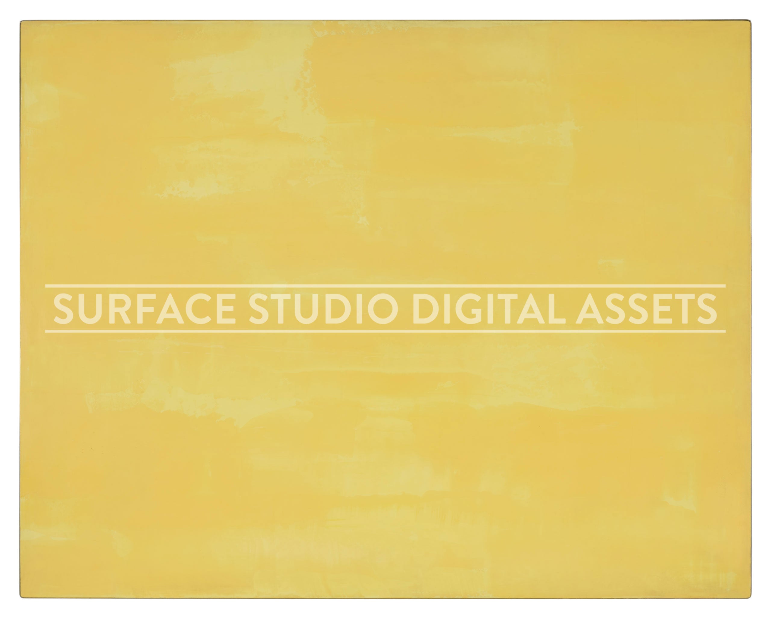 Bright Yellow Venetian Plaster Surface background stock image with a "Surface Studio Digital Assets" watermark for commercial, e-commerce, editorial, product, beauty, food, beverage, still life photography. Hand-made plaster surface for packaging photography and brand imagery.