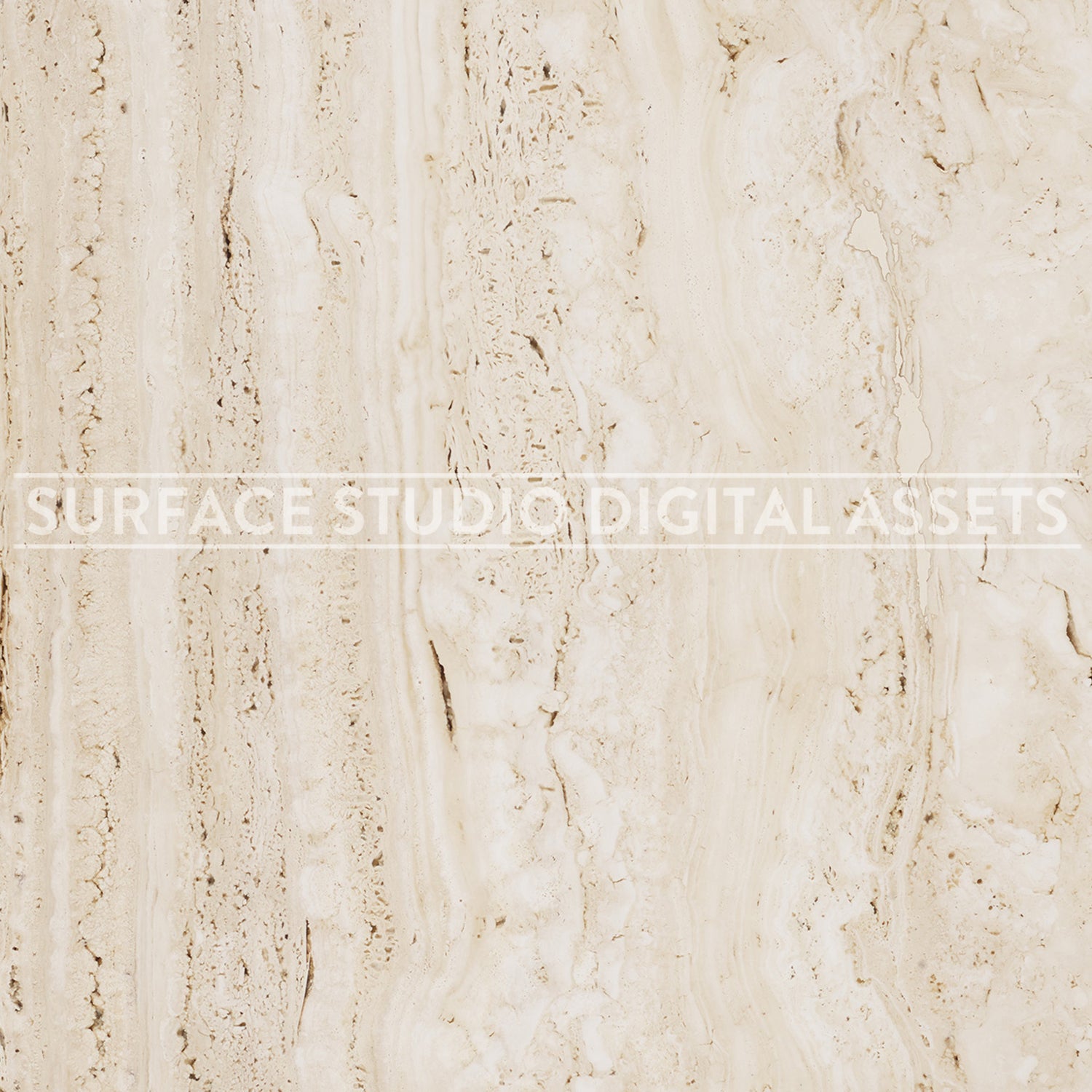 Natural Beige Textured Travertine Slab Raw Edge Surface photographed from above
