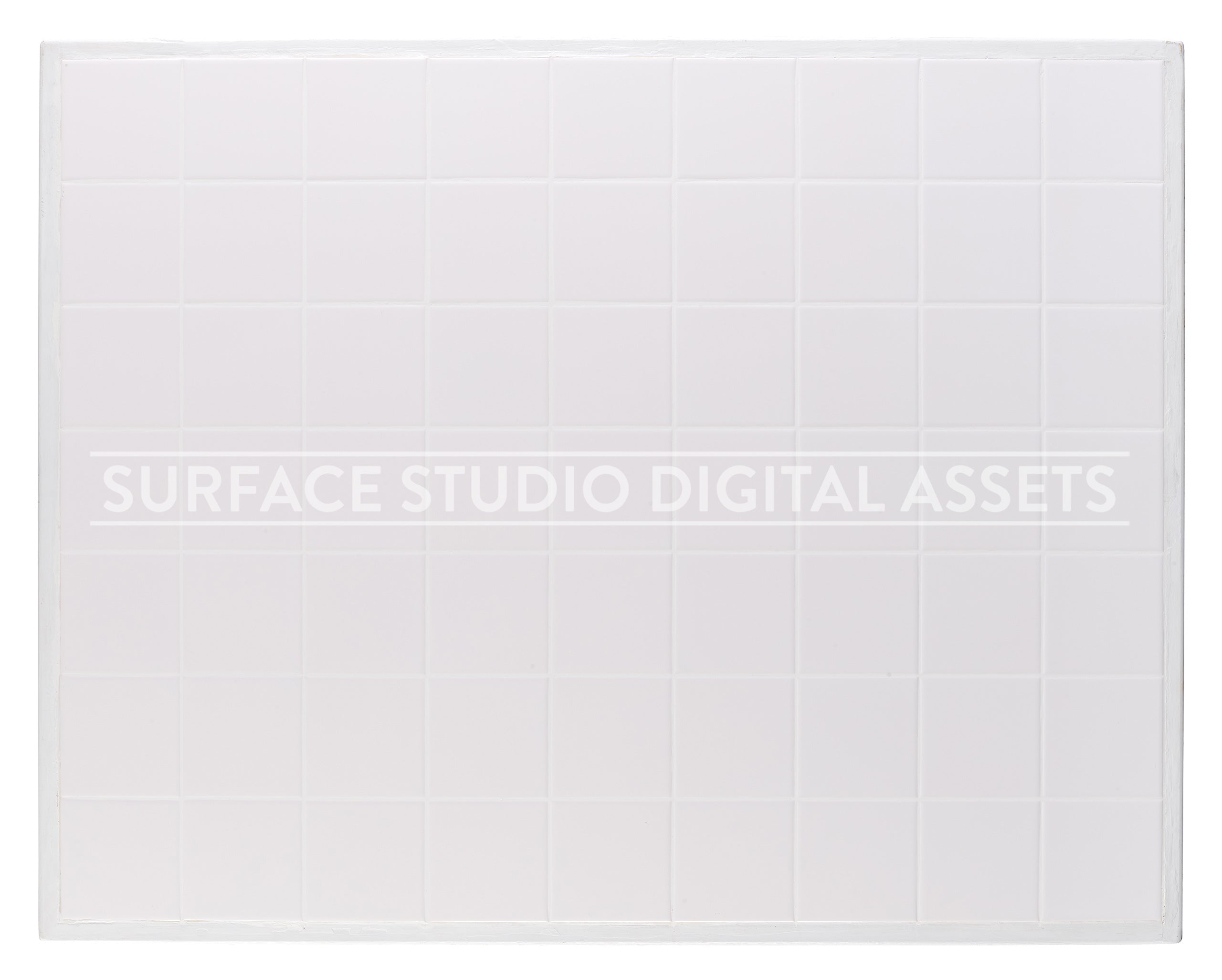 White Ceramic Square Tile Surface photographed directly from above including edges.