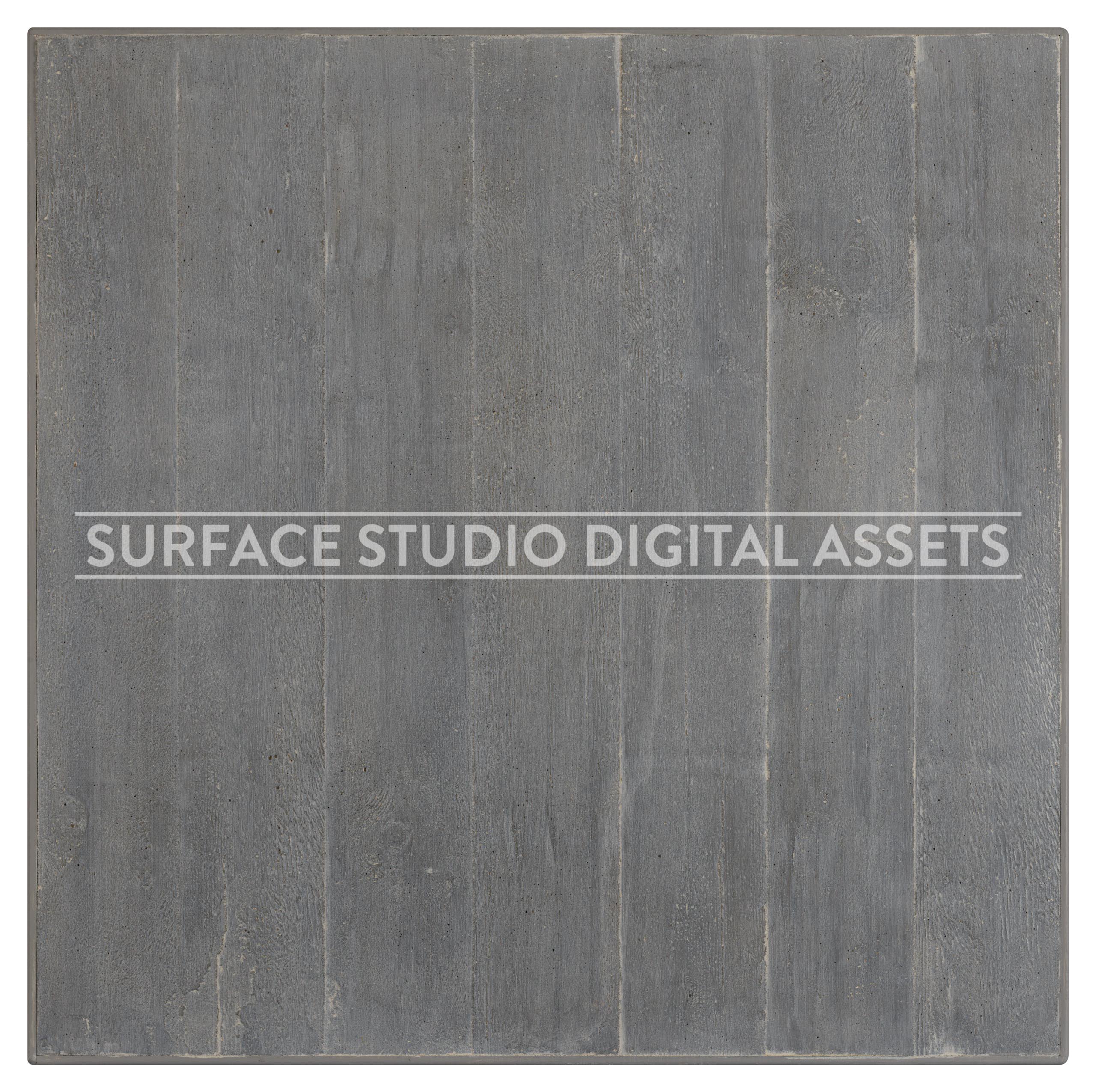 Grey Wood Grained Cast Cement Surface photographed directly from above including edges
