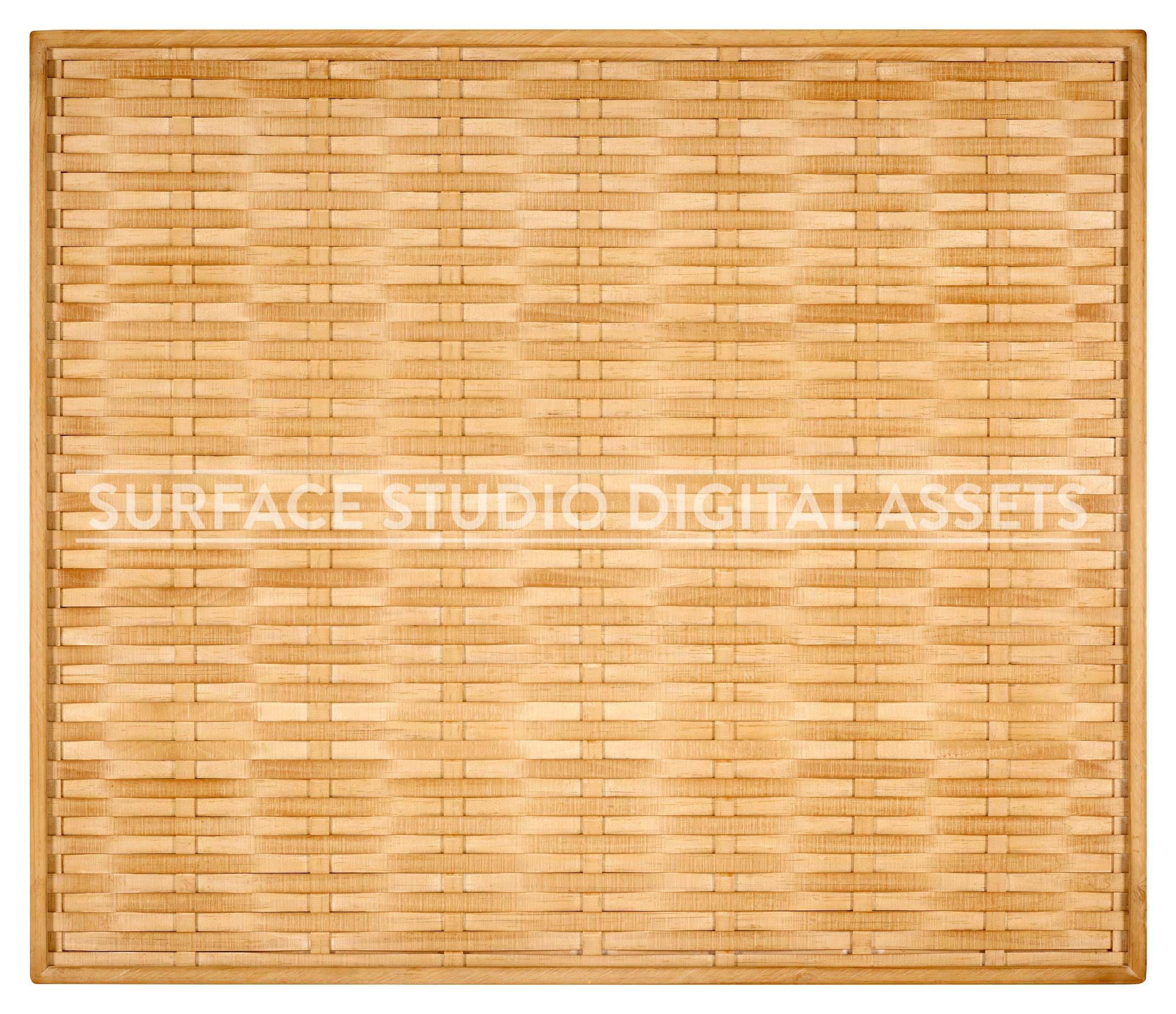 Woven Pine Wood Surface photographed directly from above including edges