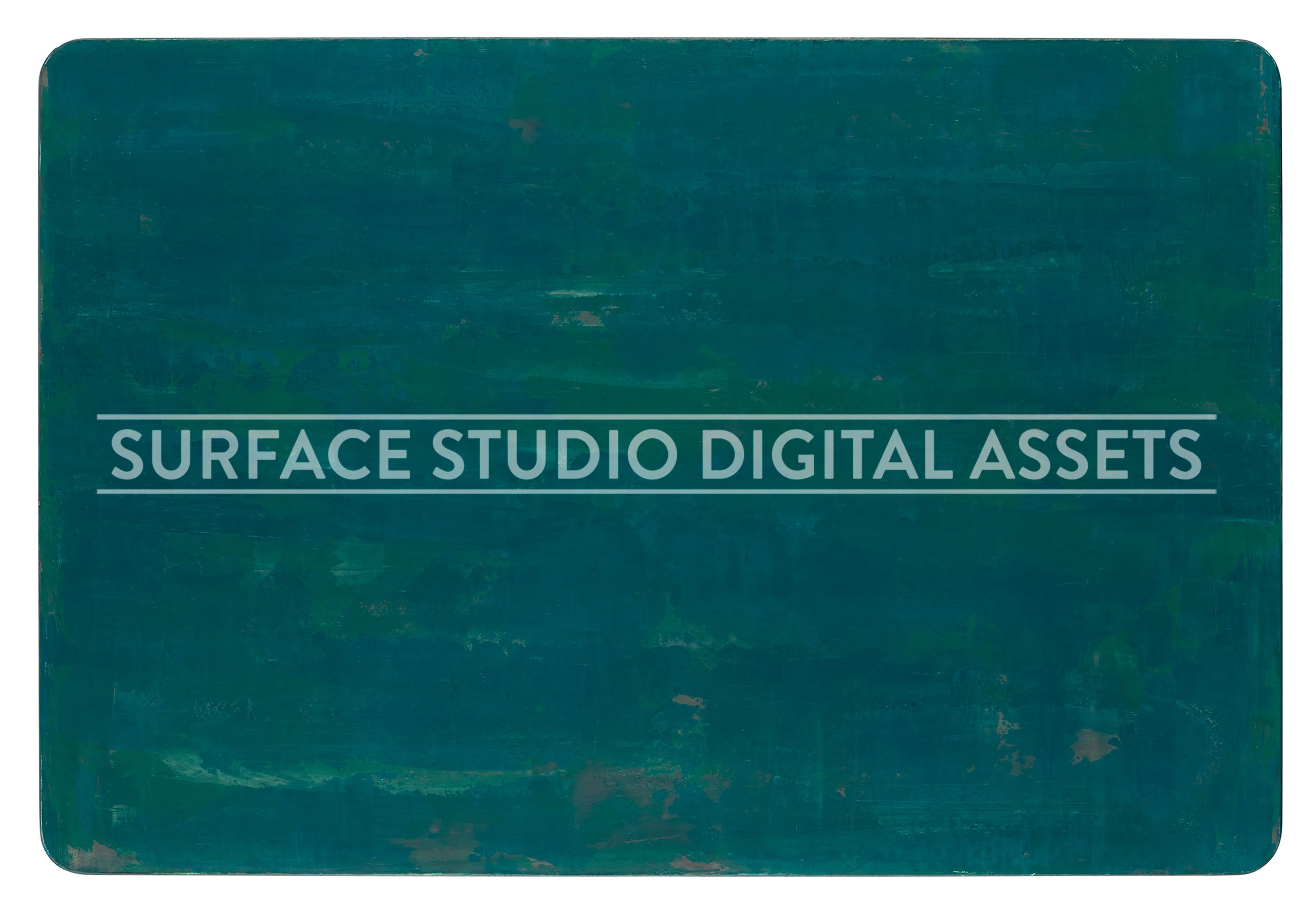 Green Distressed Plaster Surface photographed directly from above including edges.