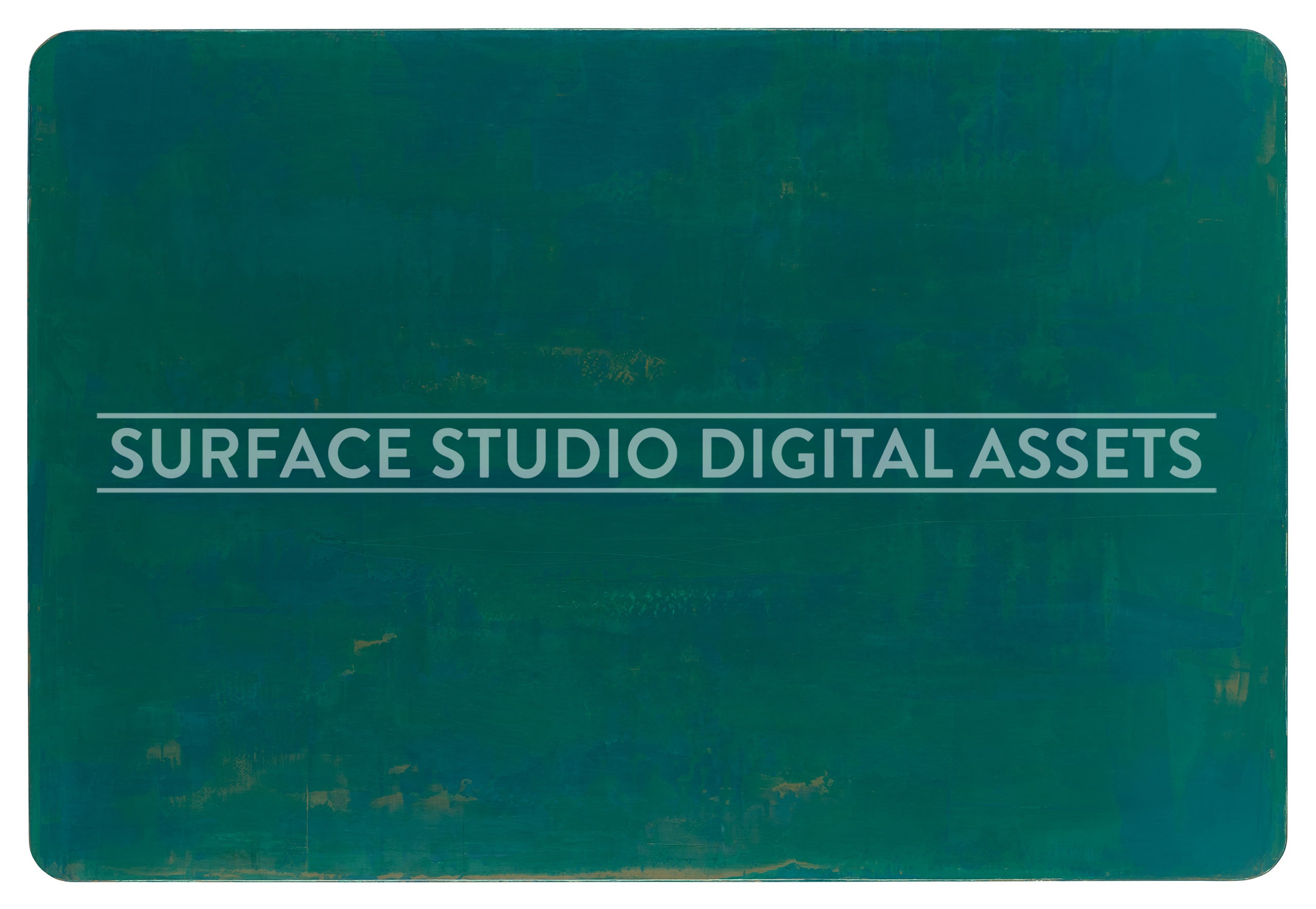 Green Distressed Plaster Surface photographed directly from above including edges.