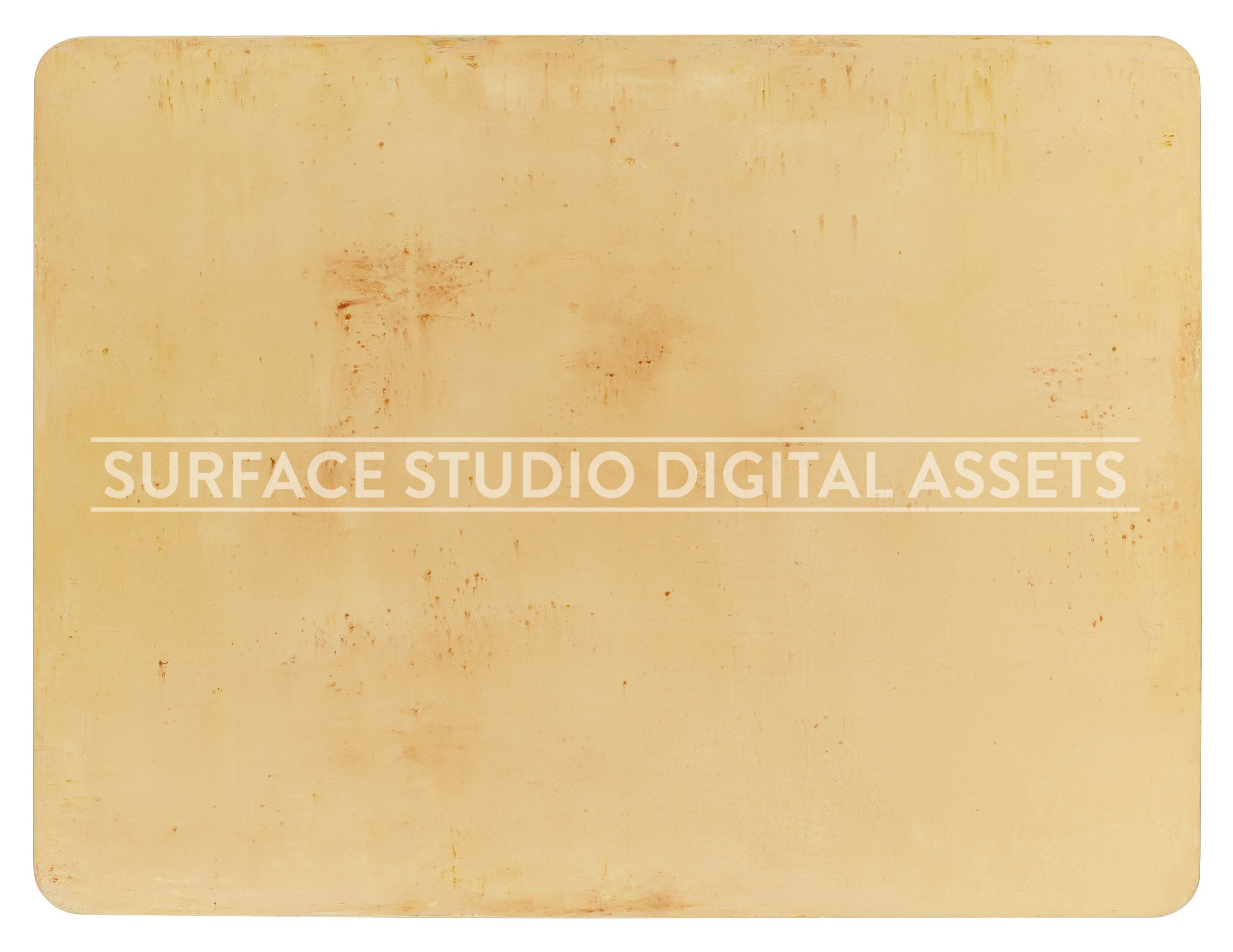 Golden Plaster Surface photographed directly from above including edges.